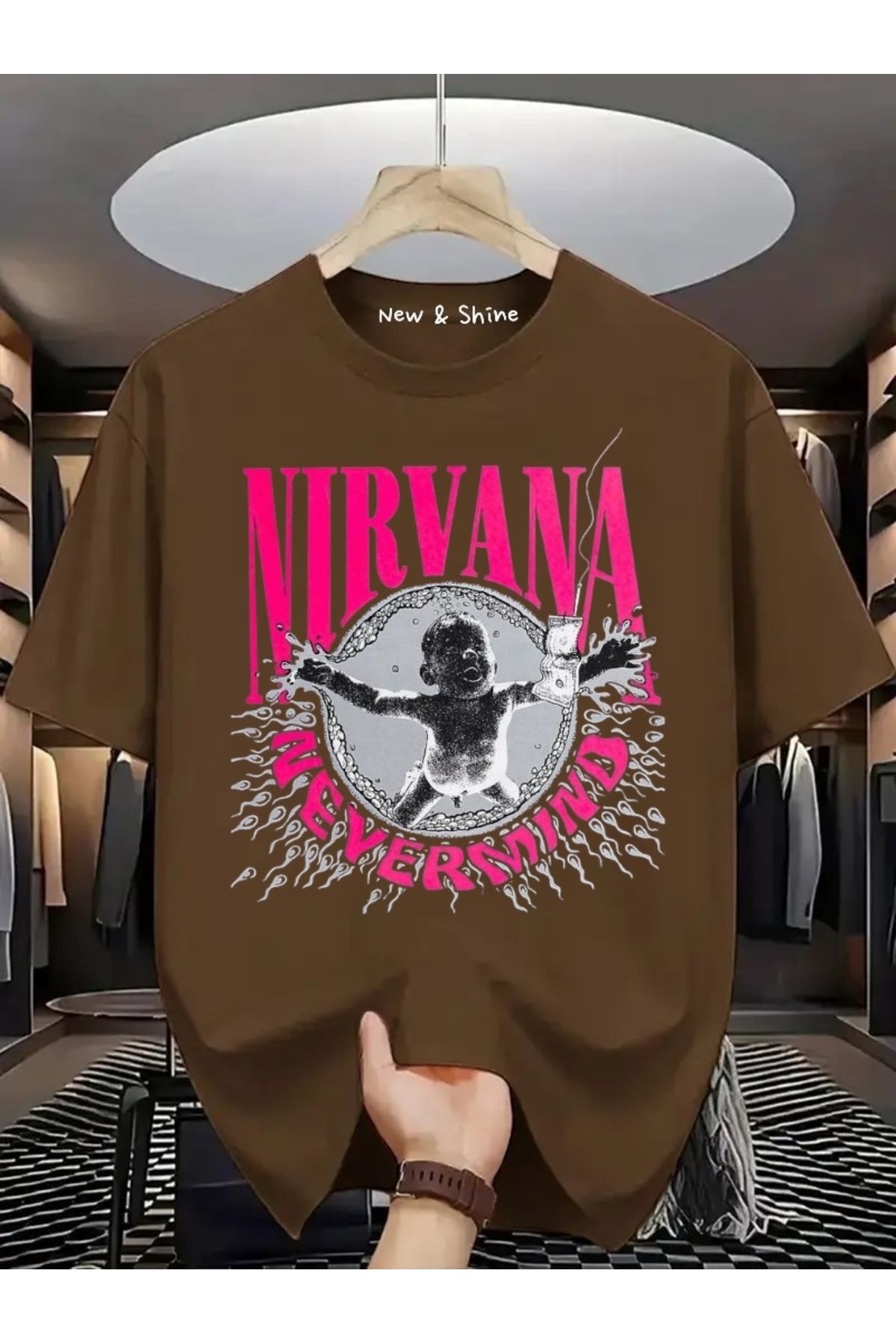 New Shine Nirvana Büyük Beden Oversize T-Shirt