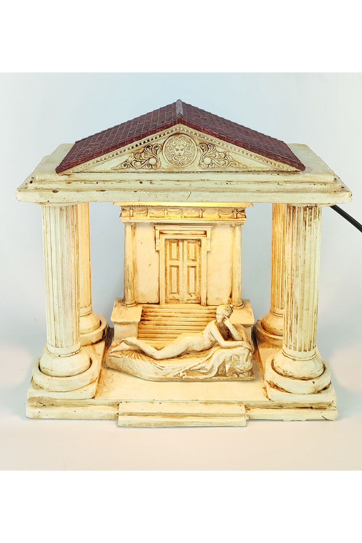 Craftmaket Antik Roma Reclining Naiad Dekoratif Konik Tütsülük Işıklı