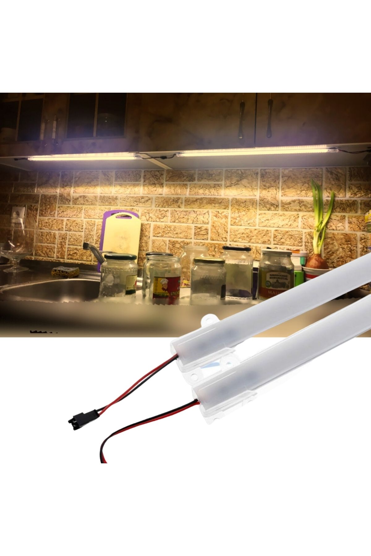 burul SB-6511 2 Adet 50 Cm 220v Opak Çubuk Bar Led Gün Işığı