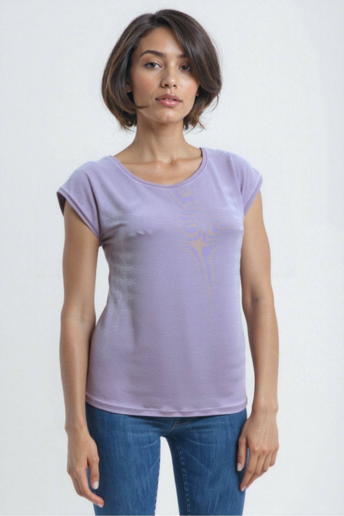 WESTMARK LONDON Açık Pembe Bisiklet Yaka Pamuklu Kadın Kısa Kollu T-Shirt BETTY O-NECK TOP