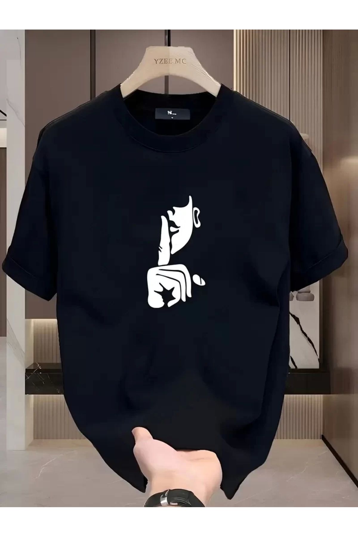 CVS Rahat Bisiklet Yaka Tişört, Yaratıcı Karikatür Baskı - Yumuşak Polyester, Her Mevsim Giyilebilir- Si