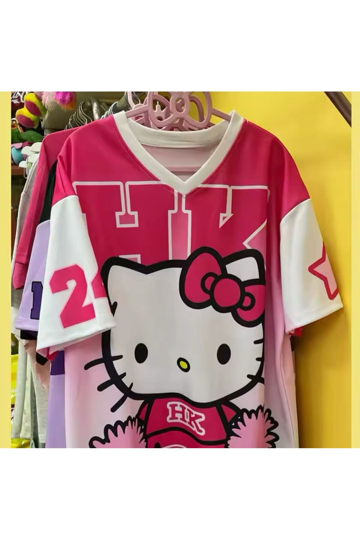 Freysu Shop Ponpon Hello Kitty Forma Oversize