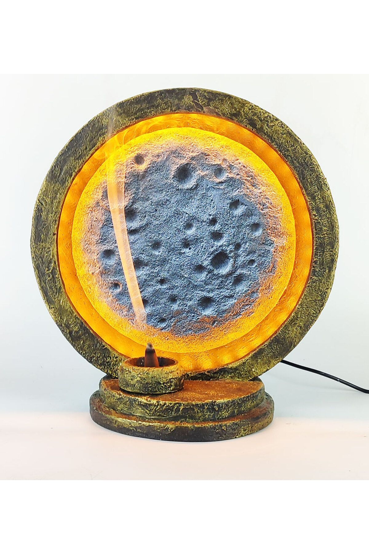Craftmaket Dolunay Dekoratif Konik Tütsülük Işıklı (Amber)
