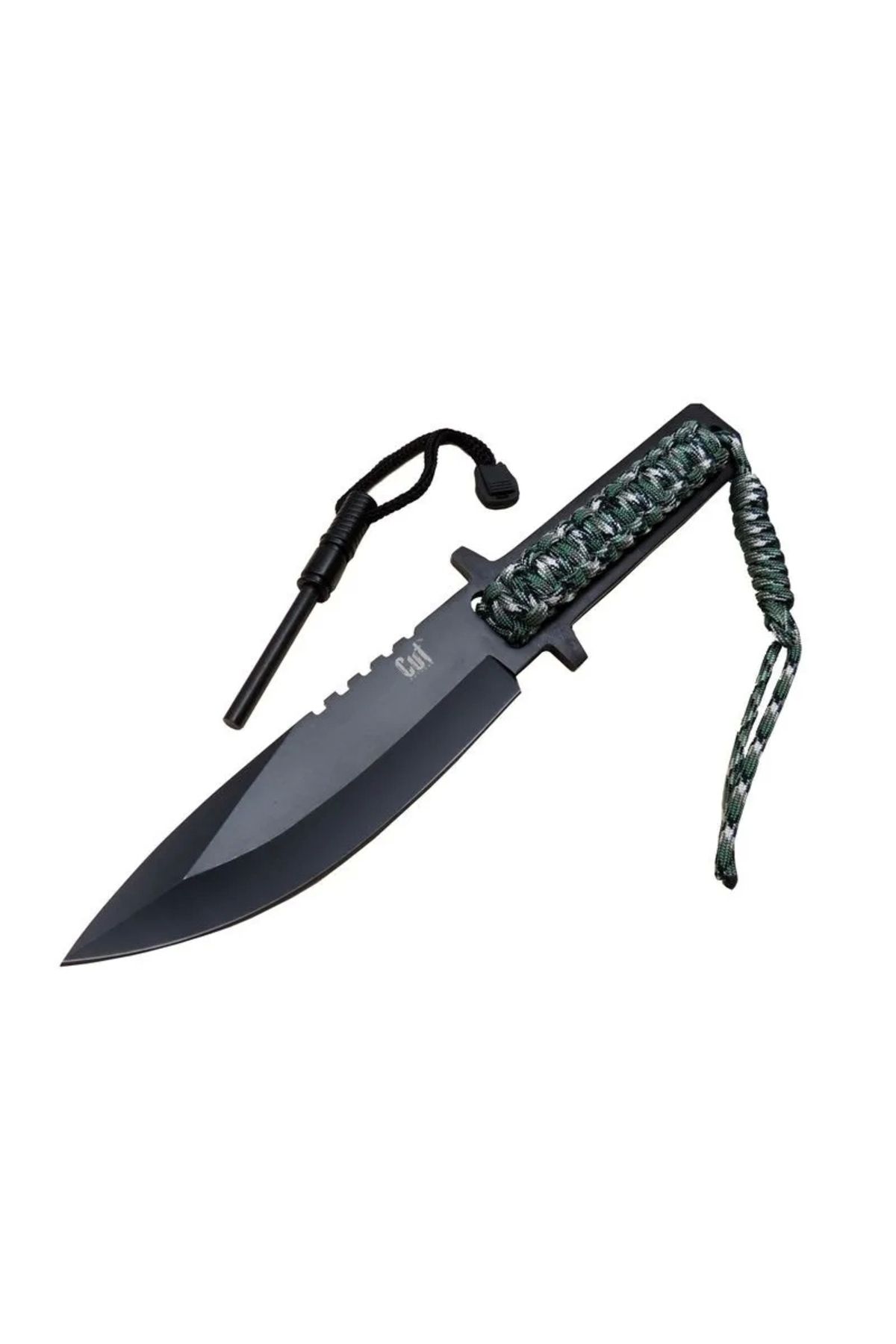YNT İthalat F19 Ty0453 Magnezyum Kamp Bıçağı 27 Cm - Paracord İpli Saplı, Kılıflı