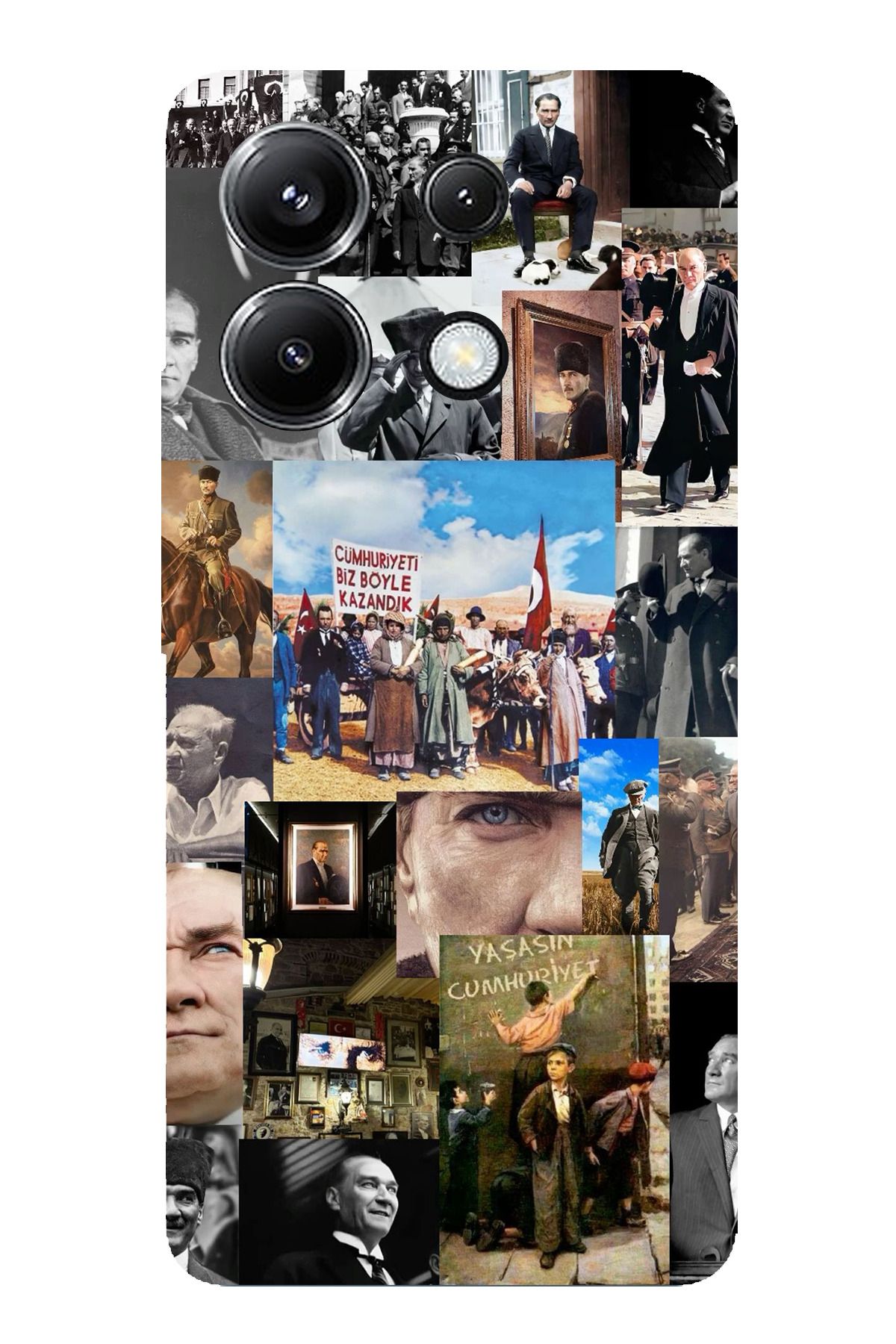TechTree POCO X6 PRO Uyumlu Atatürk Cumhuriyet Şeffaf Silikon Kılıf