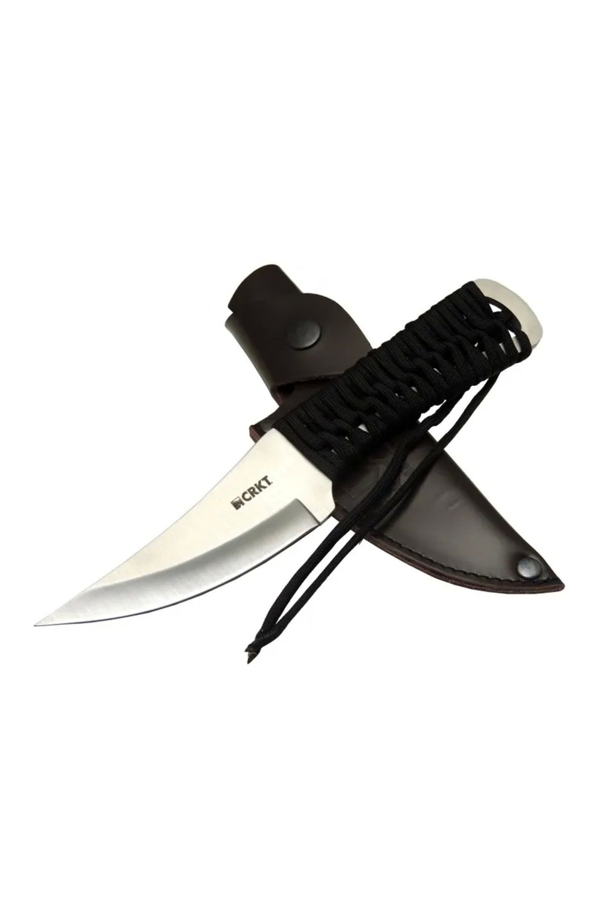 YNT İthalat Crkt Scrub Fixed 2712 Wy Kamp / Outdoor Bıçak 22,5cm - İpli Sap, Deri Kılıflı