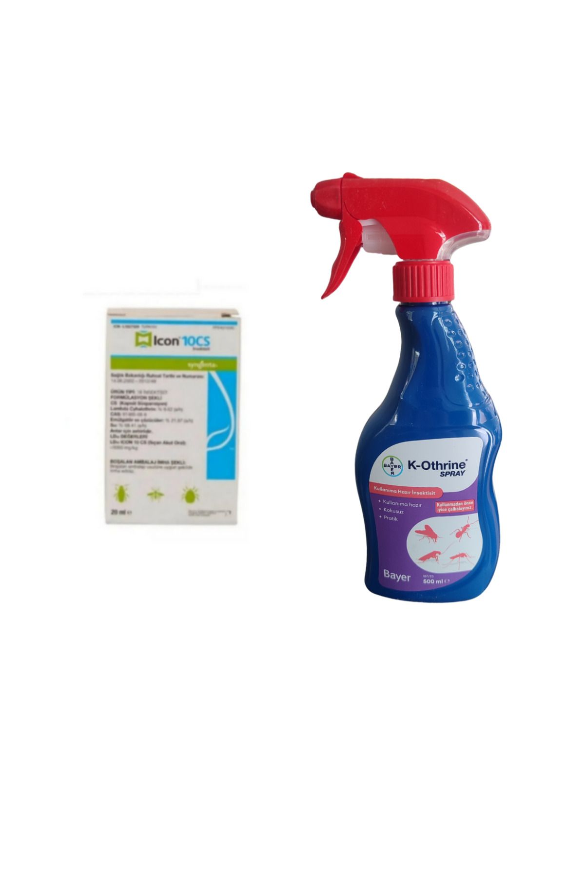 Bayer Icon 10CS 25ML Pire Akrep Karasinek Hamamböceği İlacı/K-Othrine Hazır Sprey 500ML