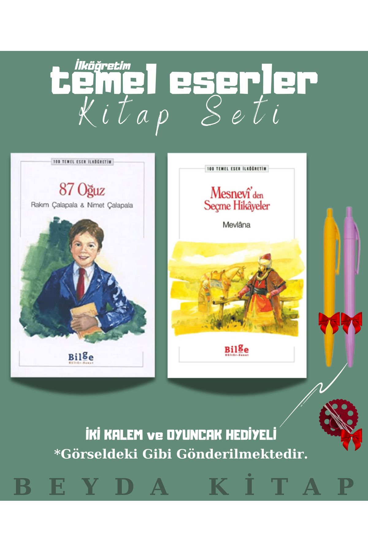 Bilge Kültür Sanat 87 Oğuz - Mesneviden Seçme Hikayeler -- 100 Temel Eser Kitap Seti