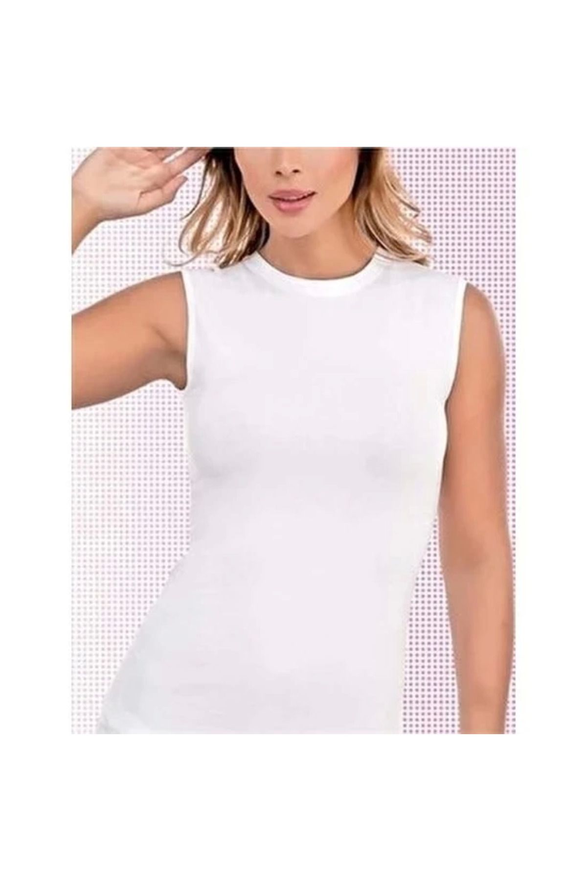 Shop58 Hediye Çantam 1263 Kolsuz Sıfır Yaka T-shirt