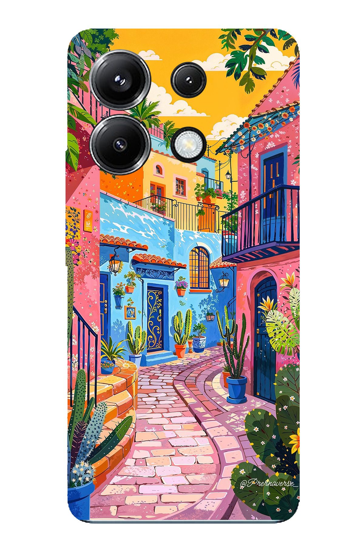 TechTree POCO X6 PRO Uyumlu Renkli Sanat Sokak Silikon Kılıf