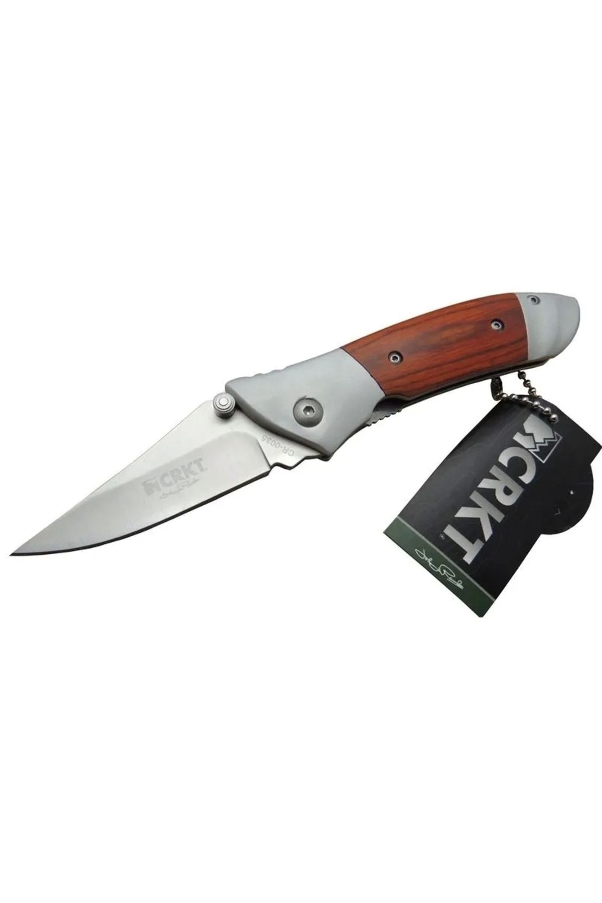 YNT İthalat Cr 0035 Rd Kamp Çakı 18 Cm - Metal Ampamp Gül Ağacı Saplı, Kılıflı, Kutulu