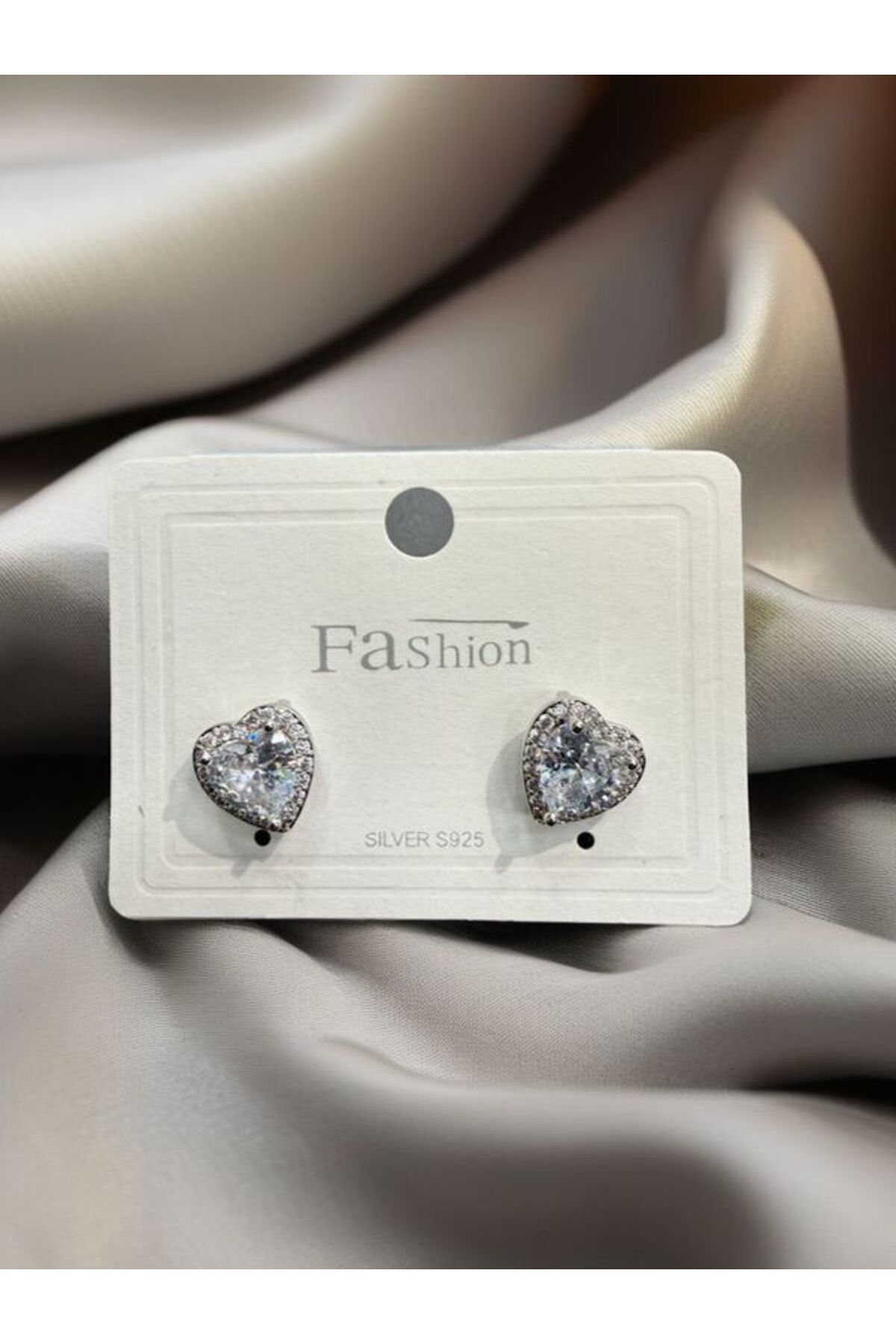 Calmea Jewellery Çelik Premium HeartShaker Renk Atmaz Garantli Faturalı Zirkon Taşlı Kadın Küpe (İğne 925 AYR Gümüş)