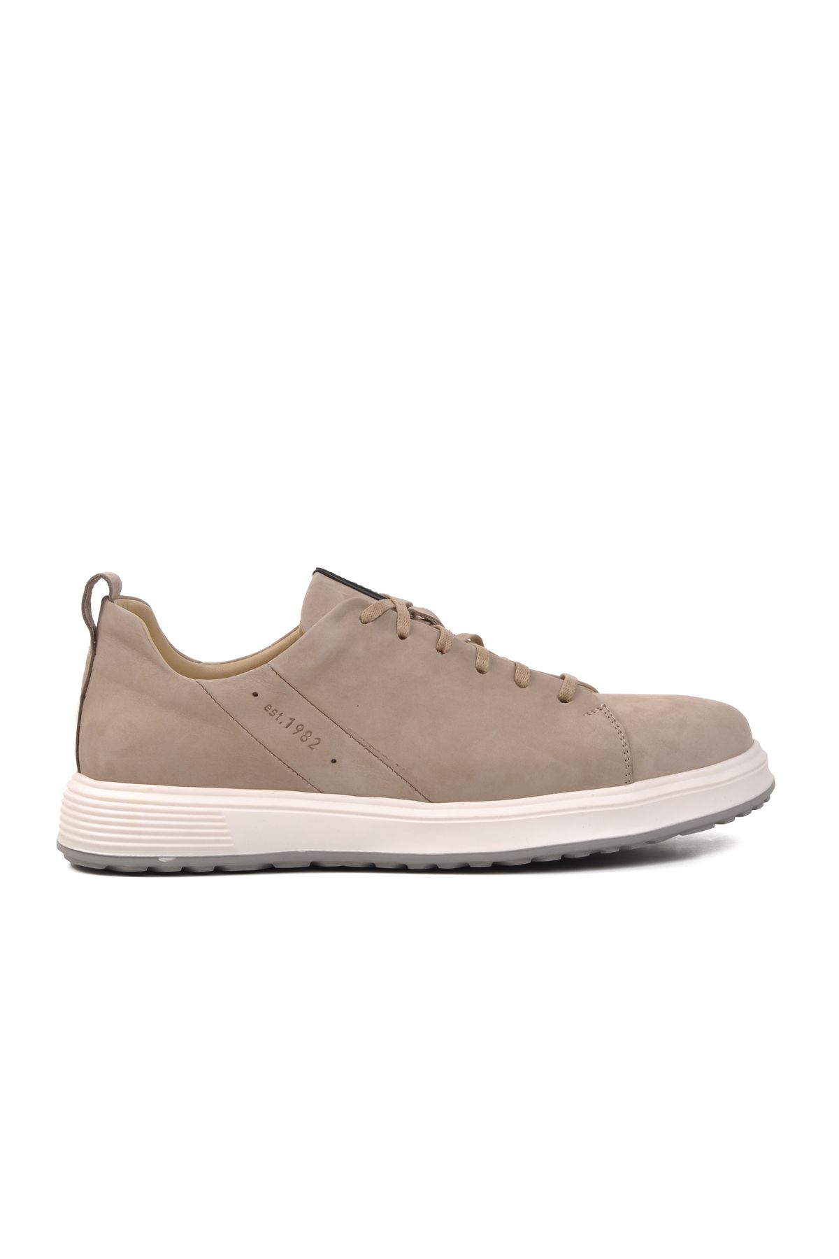 Dr.Flexer Gri Taş Nubuk Hakiki Deri Erkek Sneaker Ayakkabı