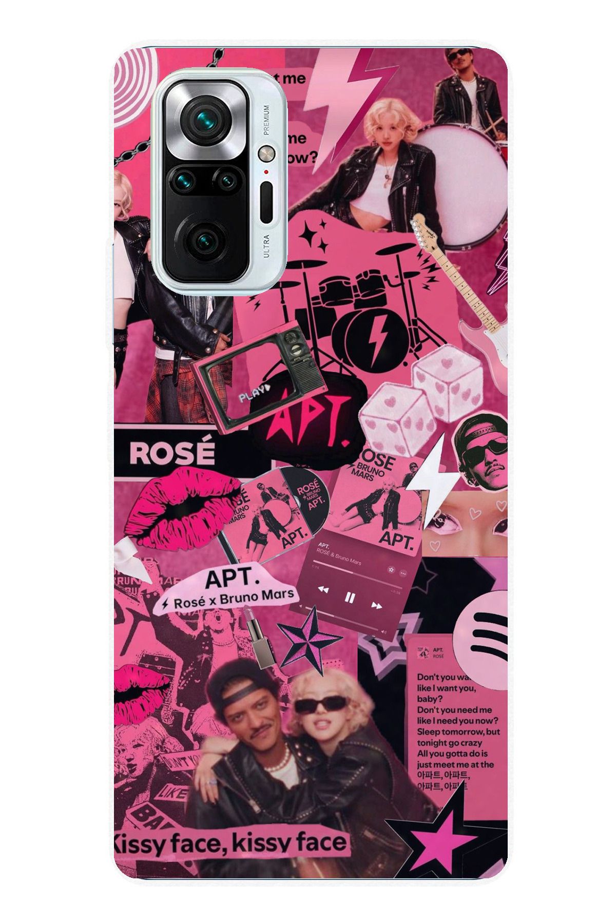 TechTree Redmi Note 10 PRO Uyumlu Blackpink Kolaj Şeffaf Silikon Kılıf