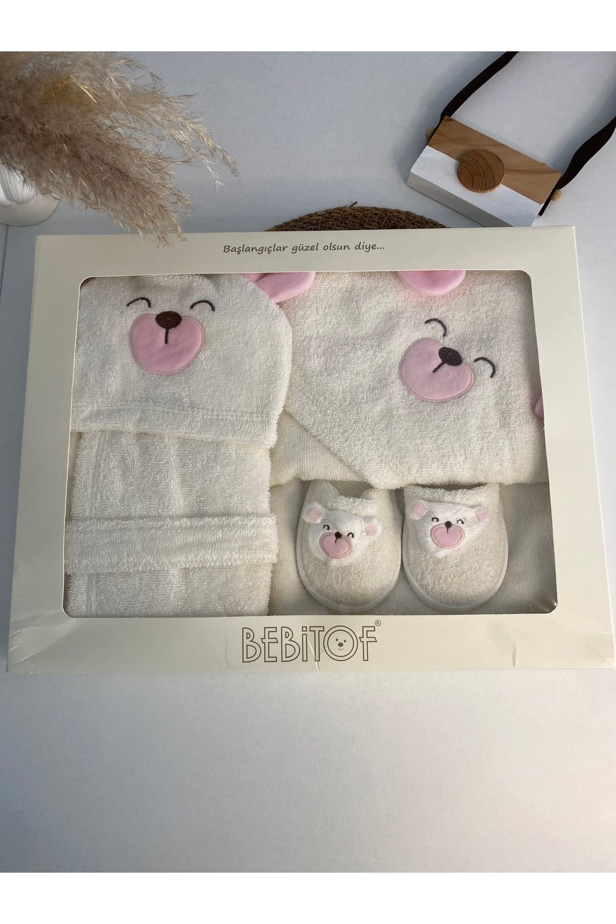 Bebitof Bebek 3 parça havlu seti
