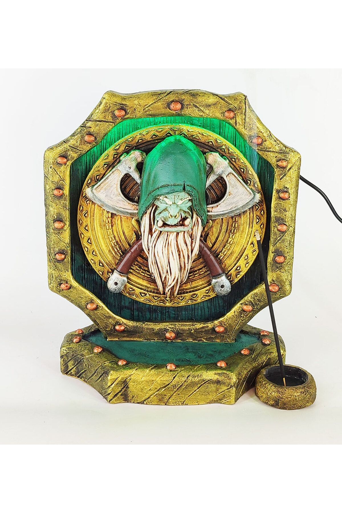 Craftmaket Guldan Shield Konik Tütsülük Işıklı