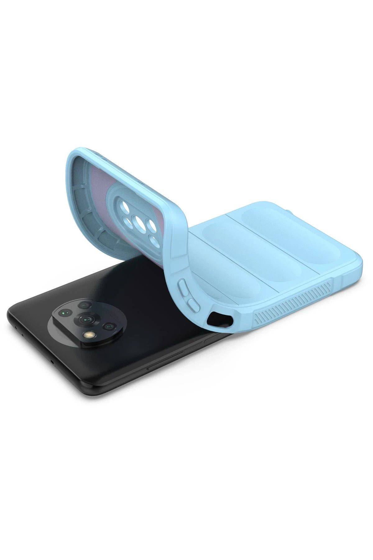 NewFace Xiaomi Pocophone X3 uyumlu  Kılıf Optimum Silikon - Sky Blue SVLRS