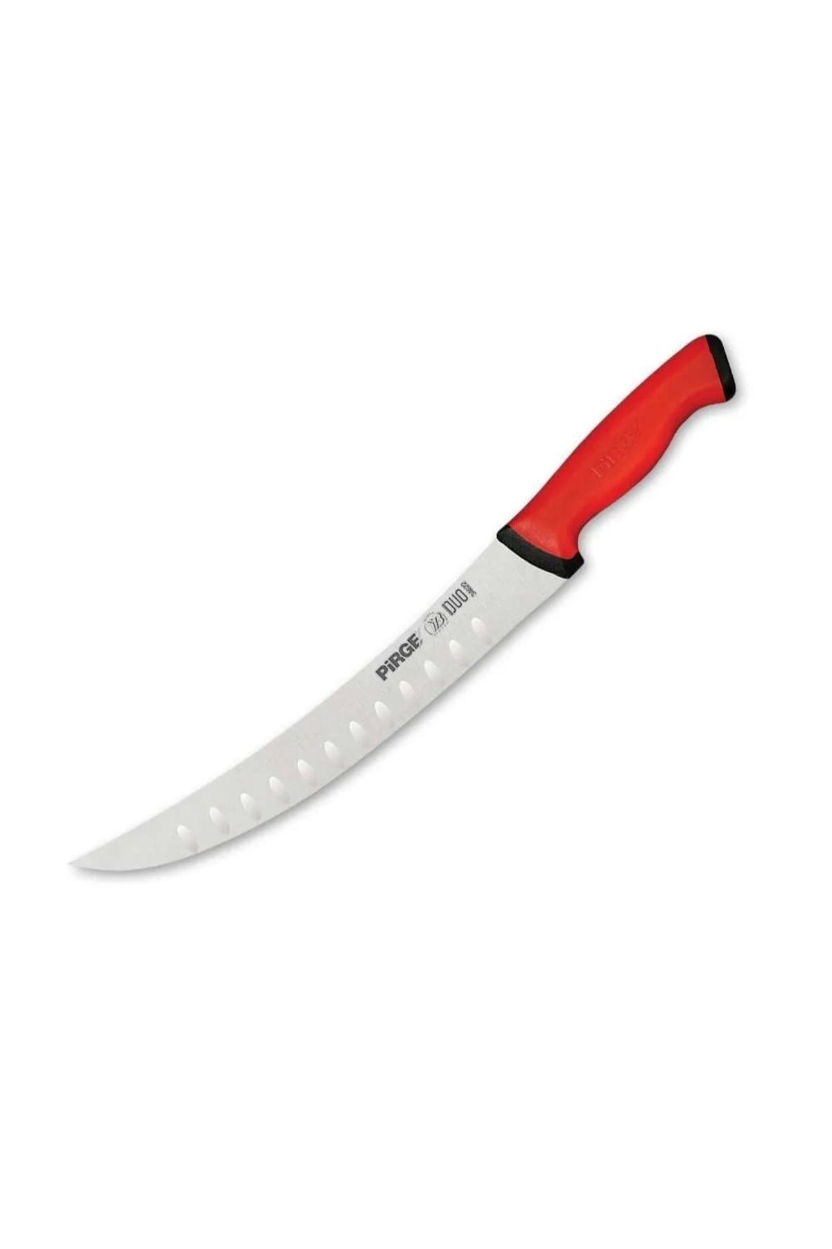 YNT İthalat 34622 Duo Kıvrık Nusret Tip Oluklu Et Doğrama, Kesme, Dilimleme, Trimleme Bıçağı 21 Cm - Kaymaz Sap