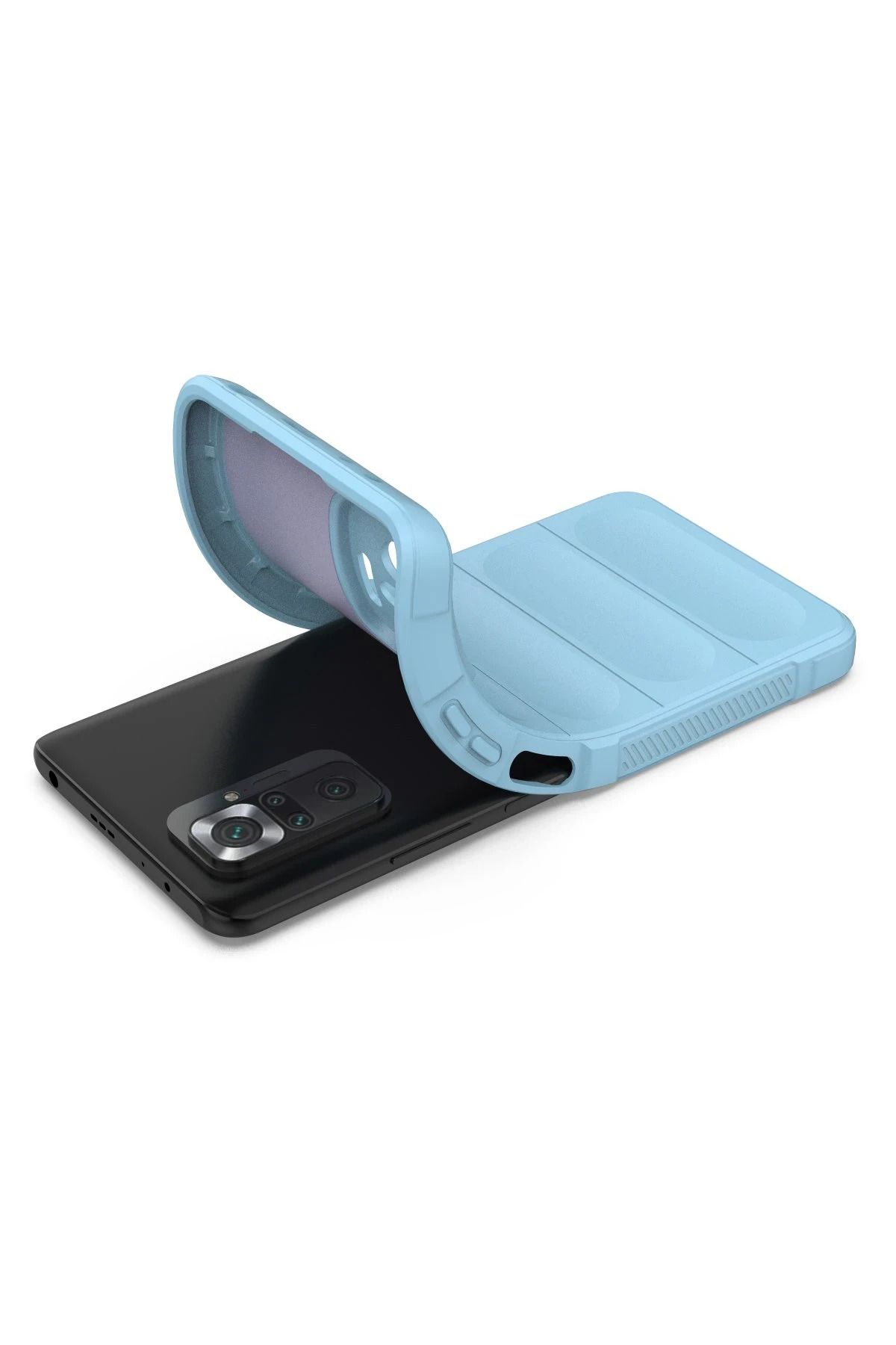 NewFace Xiaomi Redmi Note 10 Pro uyumlu  Kılıf Optimum Silikon - Sky Blue MRAYD