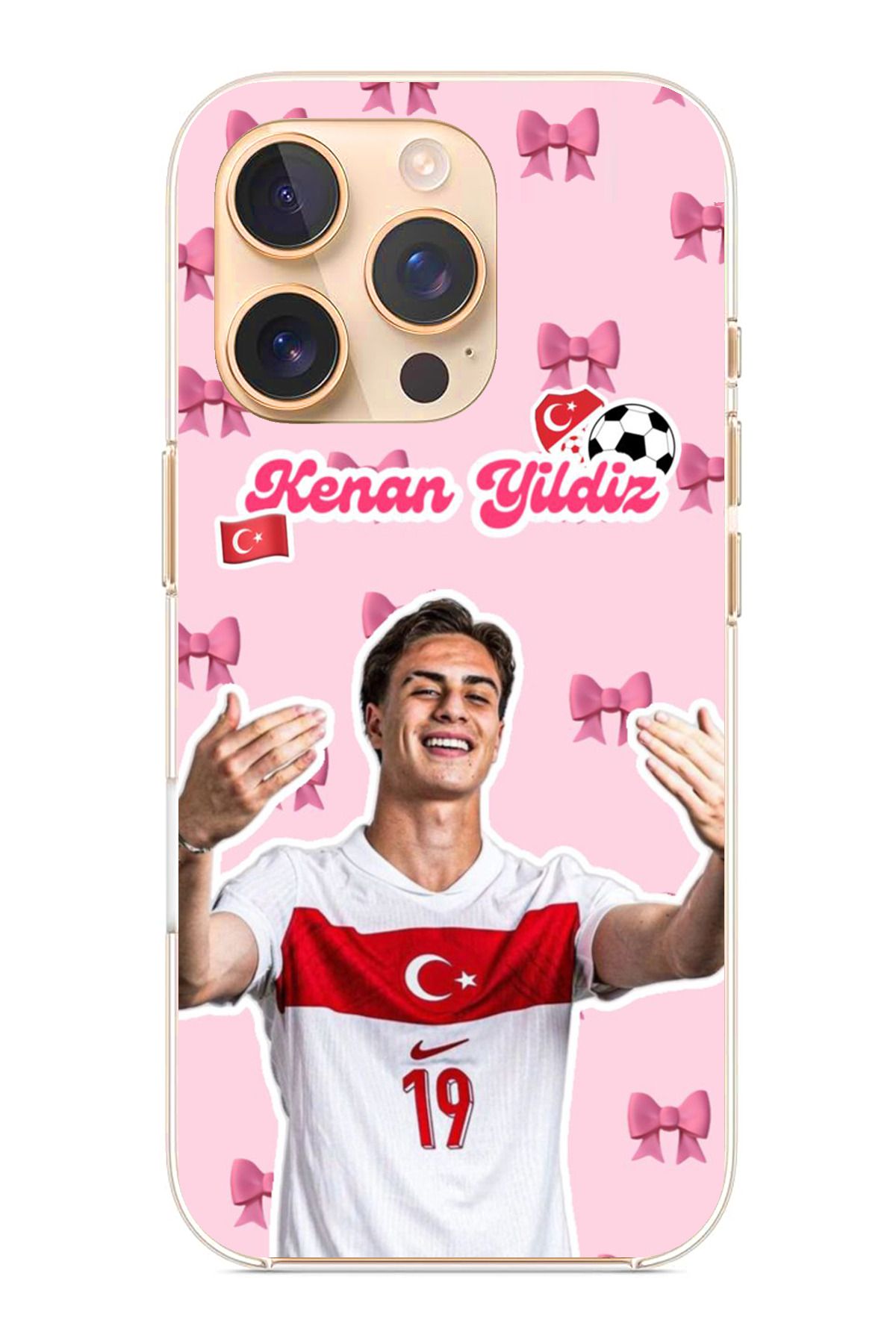 TechTree iPhone 16 Pro Uyumlu Kenan Yıldız Kurdele Şeffaf Silikon Kılıf