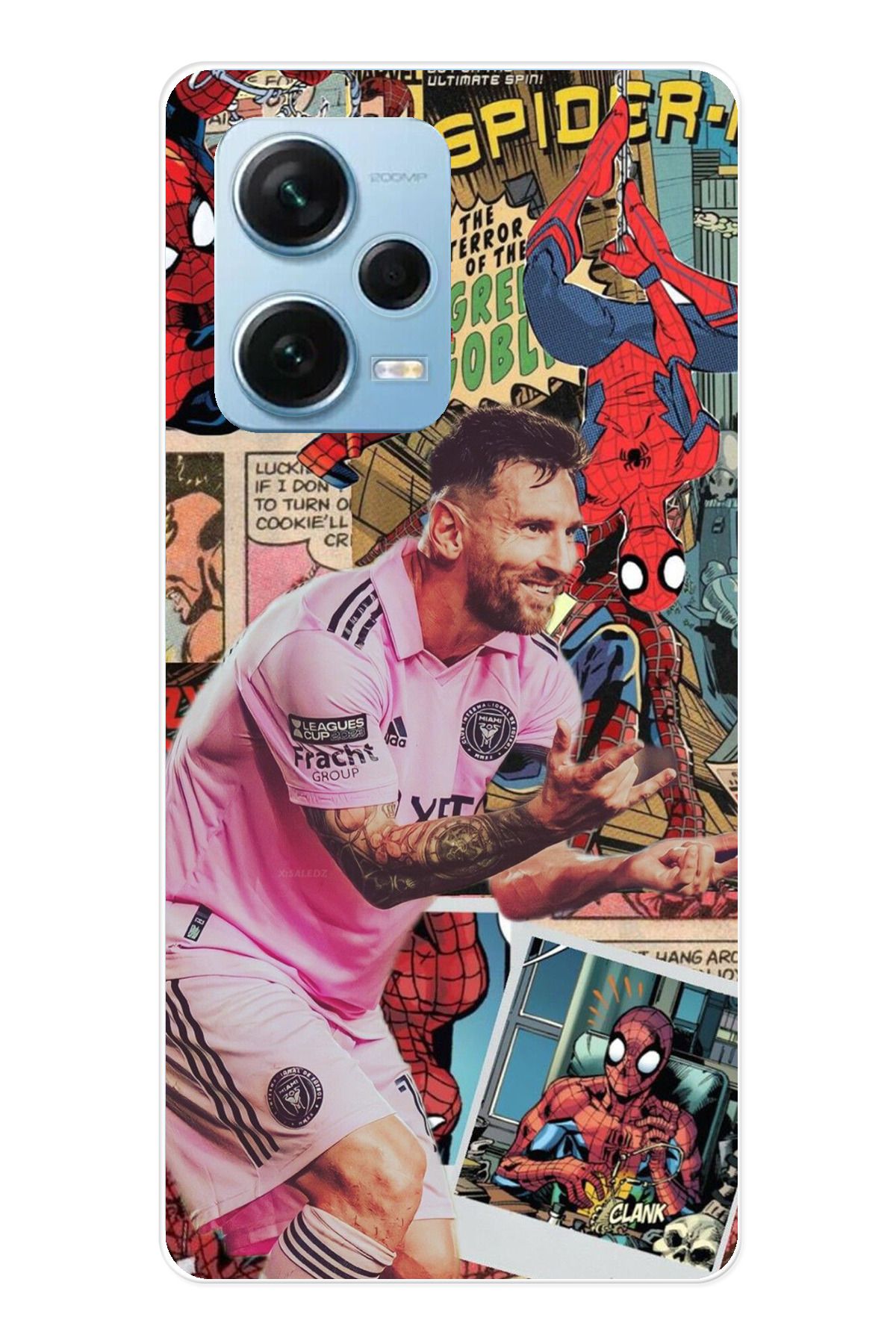 TechTree Redmi Note 12 PRO 5G Uyumlu Messi Miami Şeffaf Silikon Kılıf