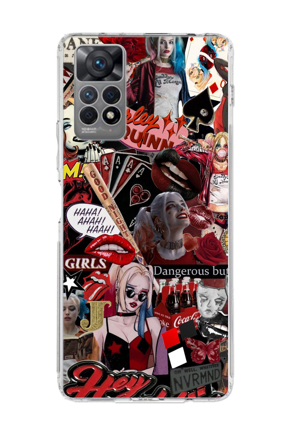 TechTree Redmi Note 12 PRO 4G Uyumlu Harley Quinn Şeffaf Silikon Kılıf