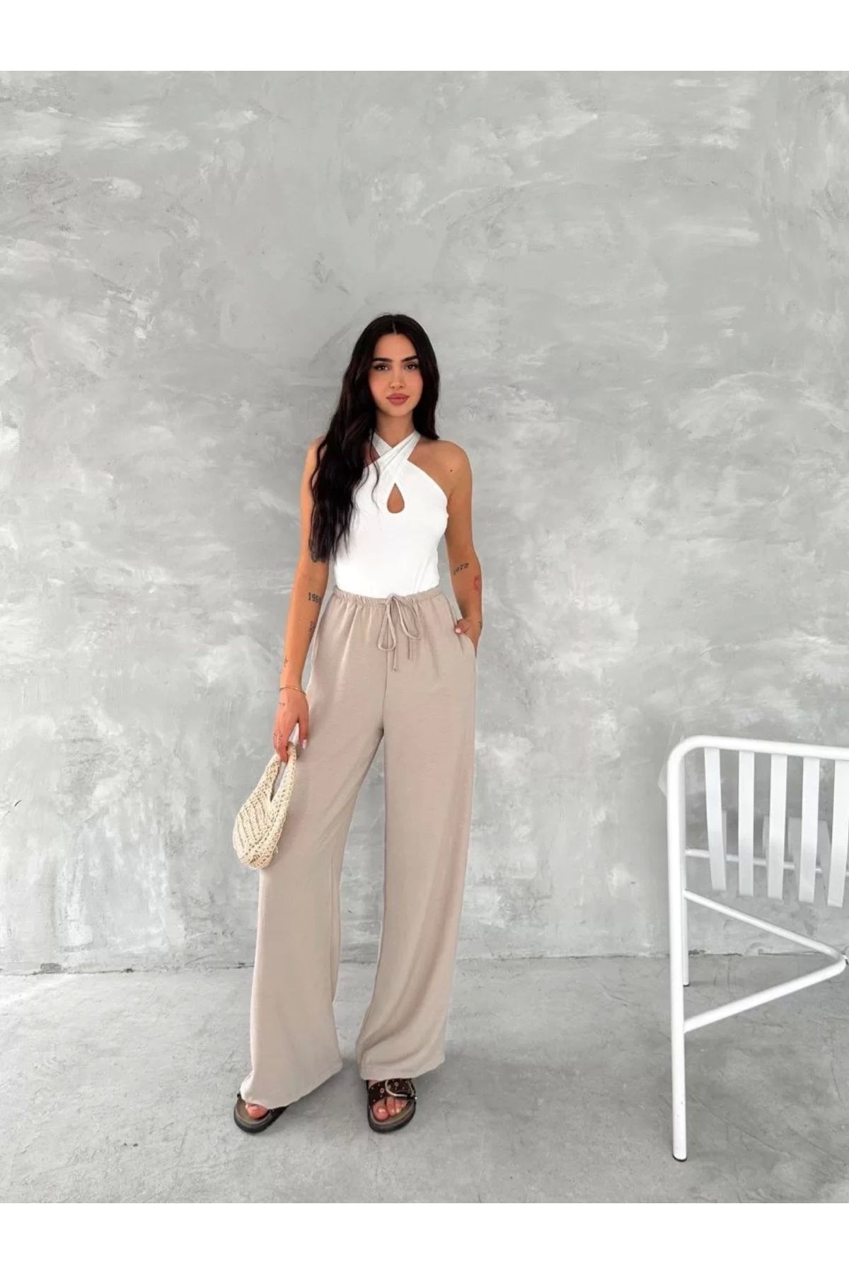 CVS Ayrobin Oversize Kadın Pantalon - Bej