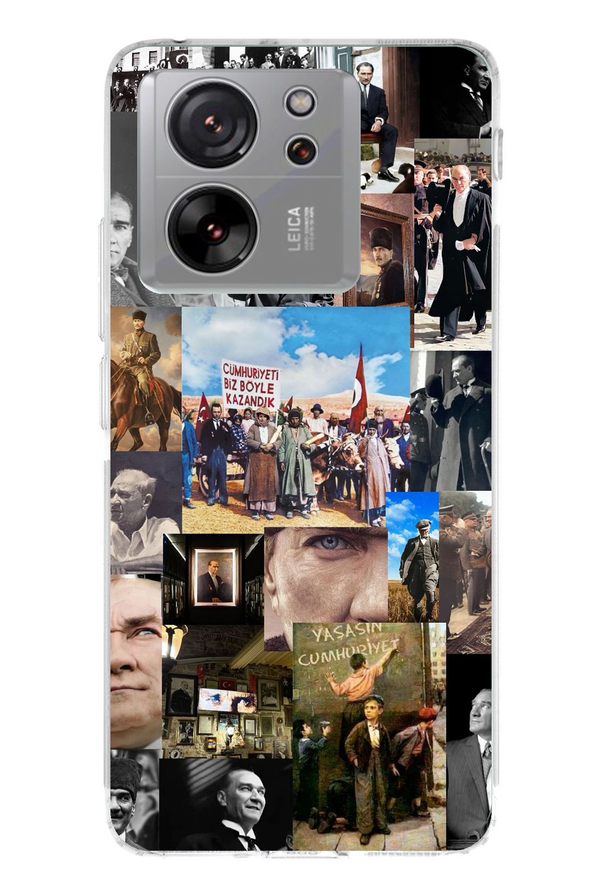 TechTree Mi 13T / 13T PRO Uyum Atatürk Cumhuriyet Şeffaf Silikon Kılıf