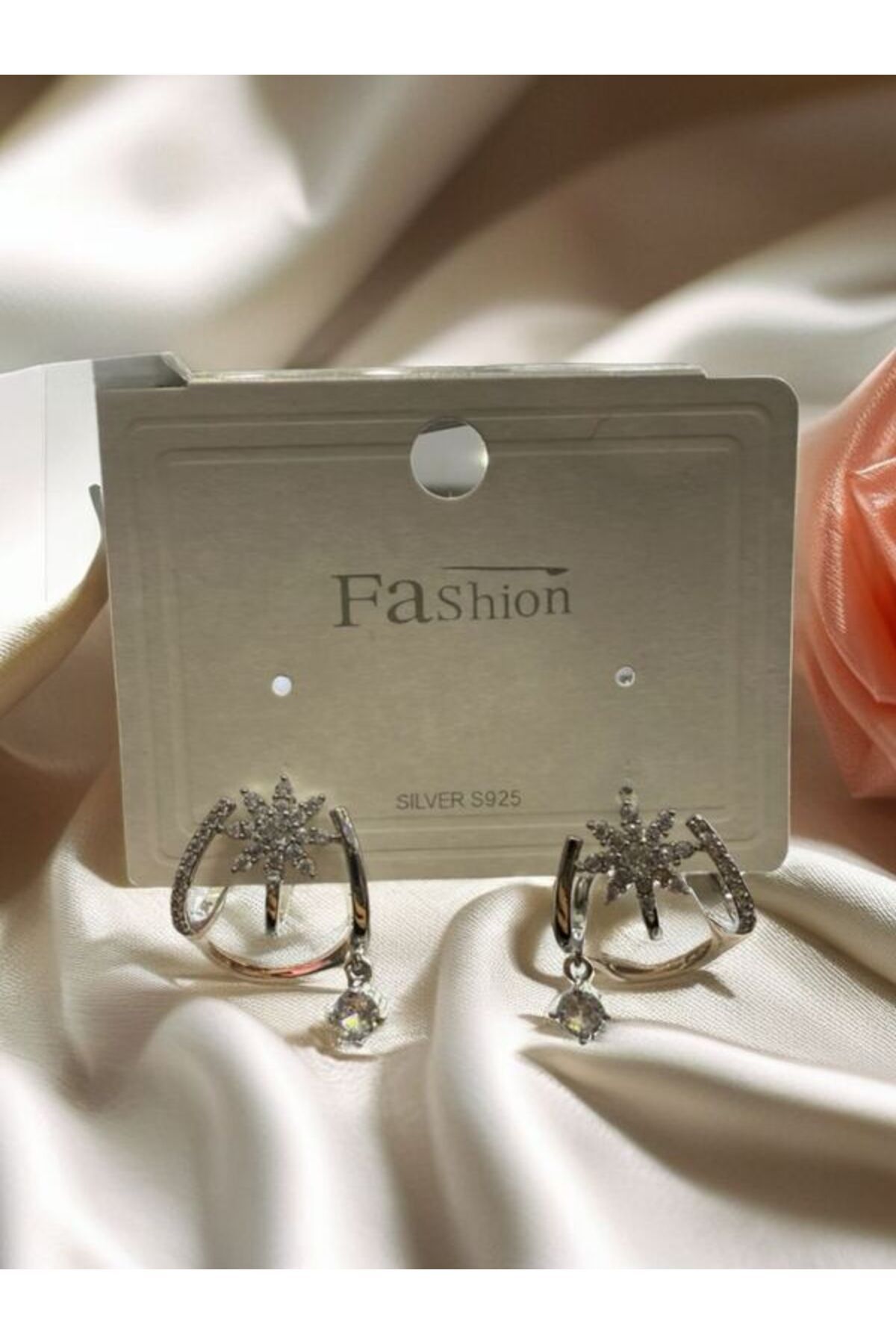Calmea Jewellery Çelik Exclusive Spider Renk Atmaz Garantili Faturalı 925 Ayar Gümüş Küpe
