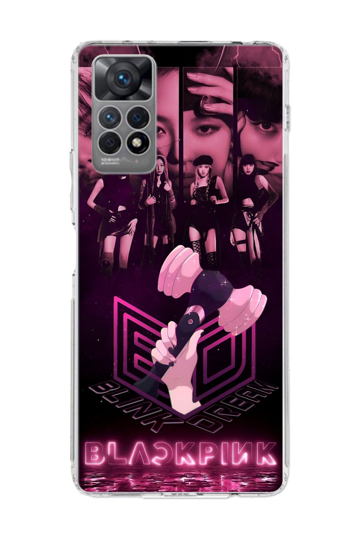 TechTree Redmi Note 12 PRO 4G Uyumlu Blackpink Poster Şeffaf Silikon Kılıf