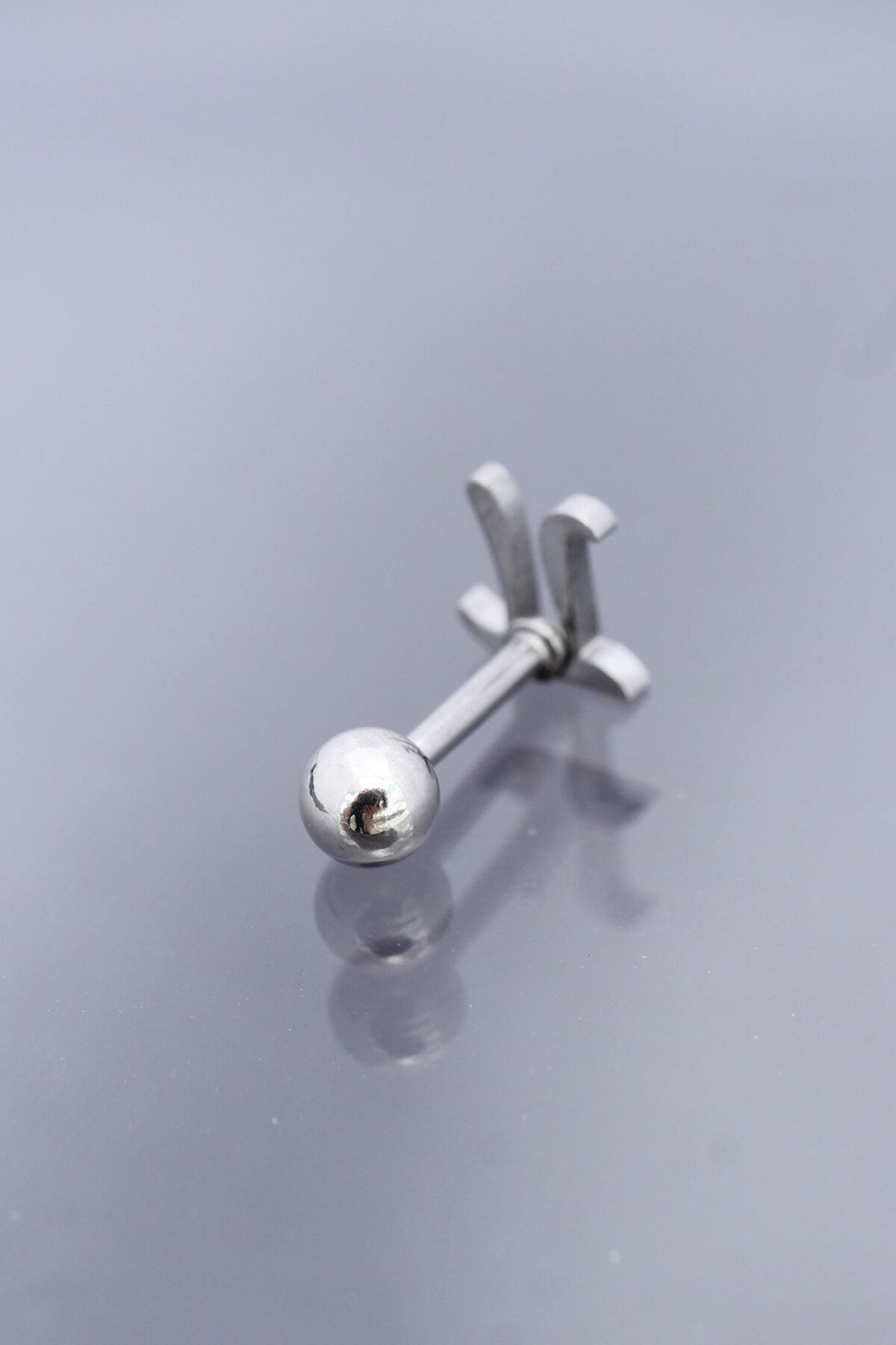 E BULURUM Gümüş Renk Pİ Sembol 316L Cerrahi Çelik Piercing
