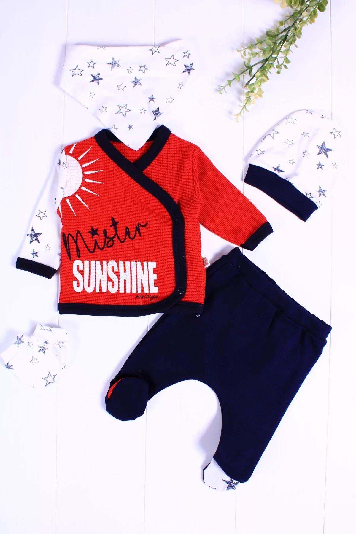 Shop58 Sun Shine Desenli 5'li Erkek Hastane Çıkışı