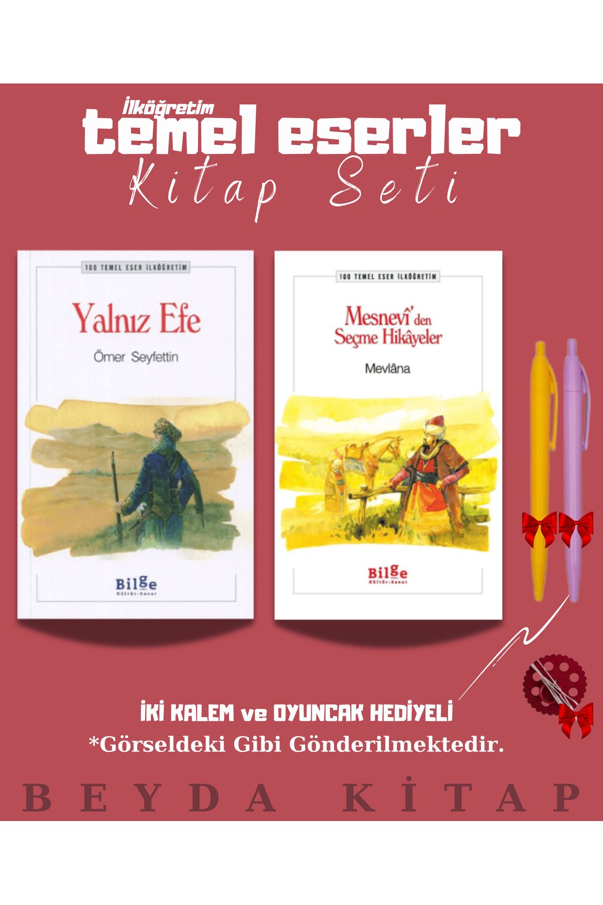 Bilge Kültür Sanat Yalnız Efe - Mesneviden Hikayeler - Oyuncak ve Kalem Hediyeli - 100 Temel Eser Kitap Seti