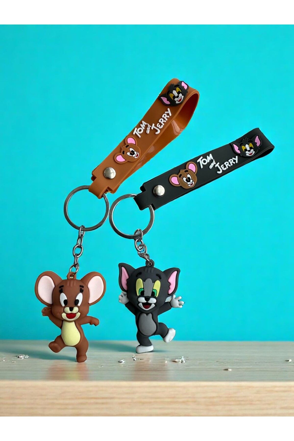 tekmation Tom Ve Jerry 3D Çift Slikon Anahtarlık 2 Adet