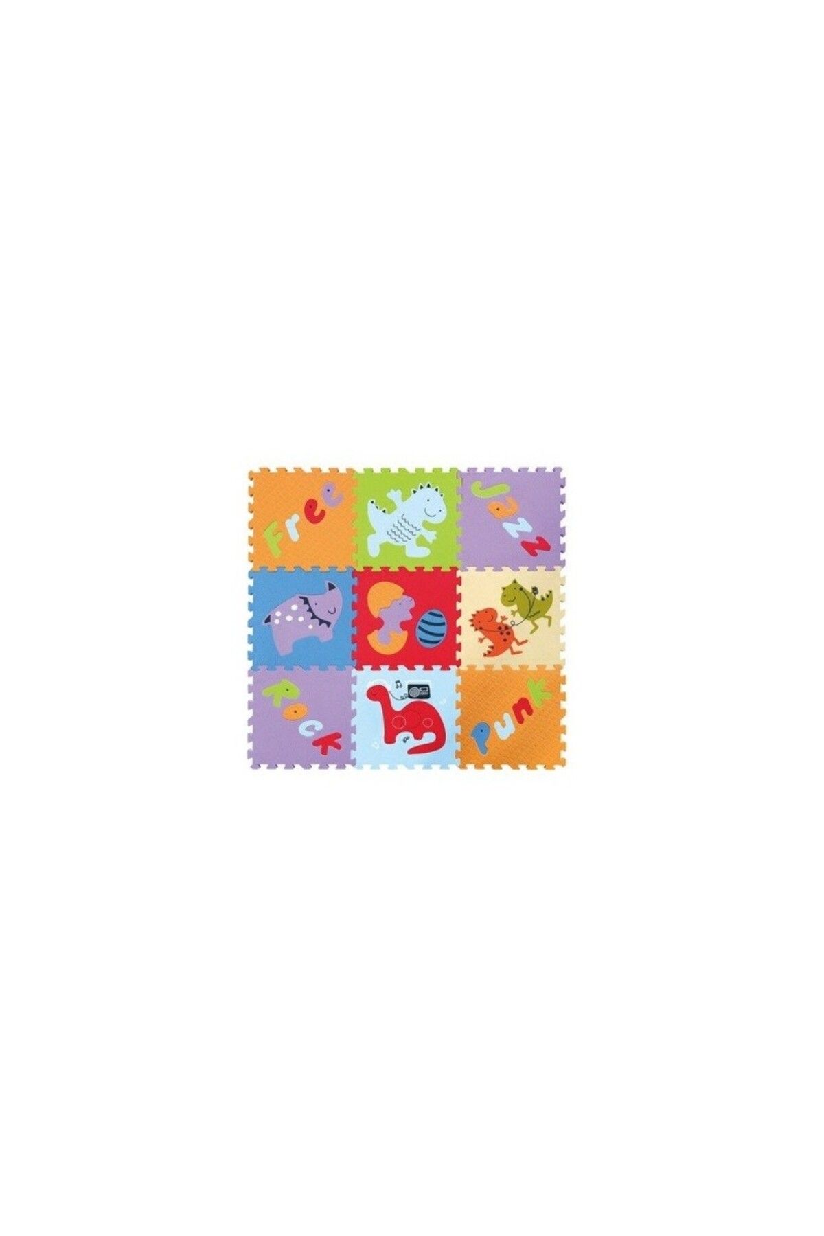 Babymax Babygreat Covoraș Puzzle Lumea Dinozaurilor 92x92 Cm - One Size