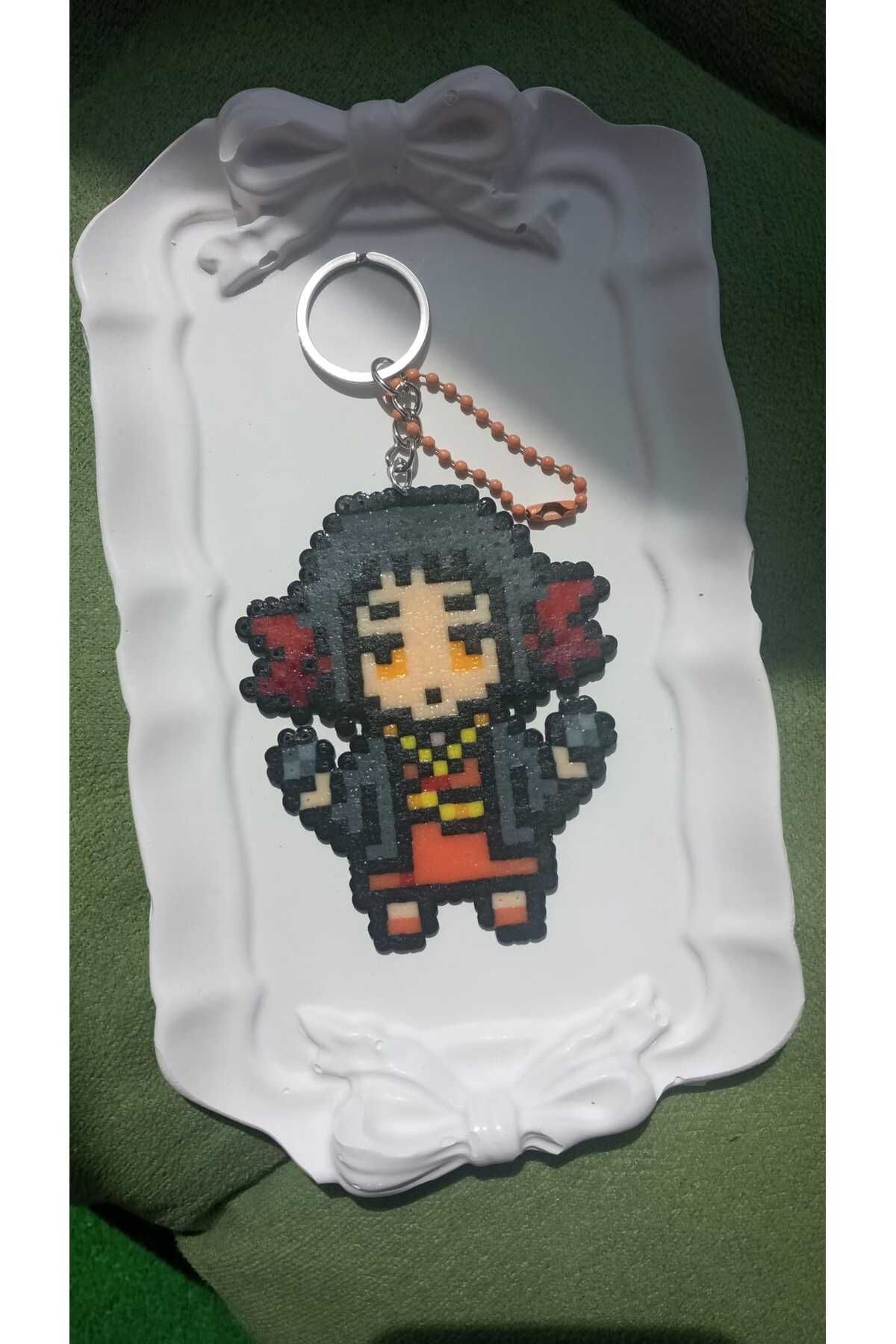 Atölye Moonlit Demon Slayer Susamaru Anahtarlık Kimetsu no yaiba iblis keser (turuncu zincirli-büyük boy)
