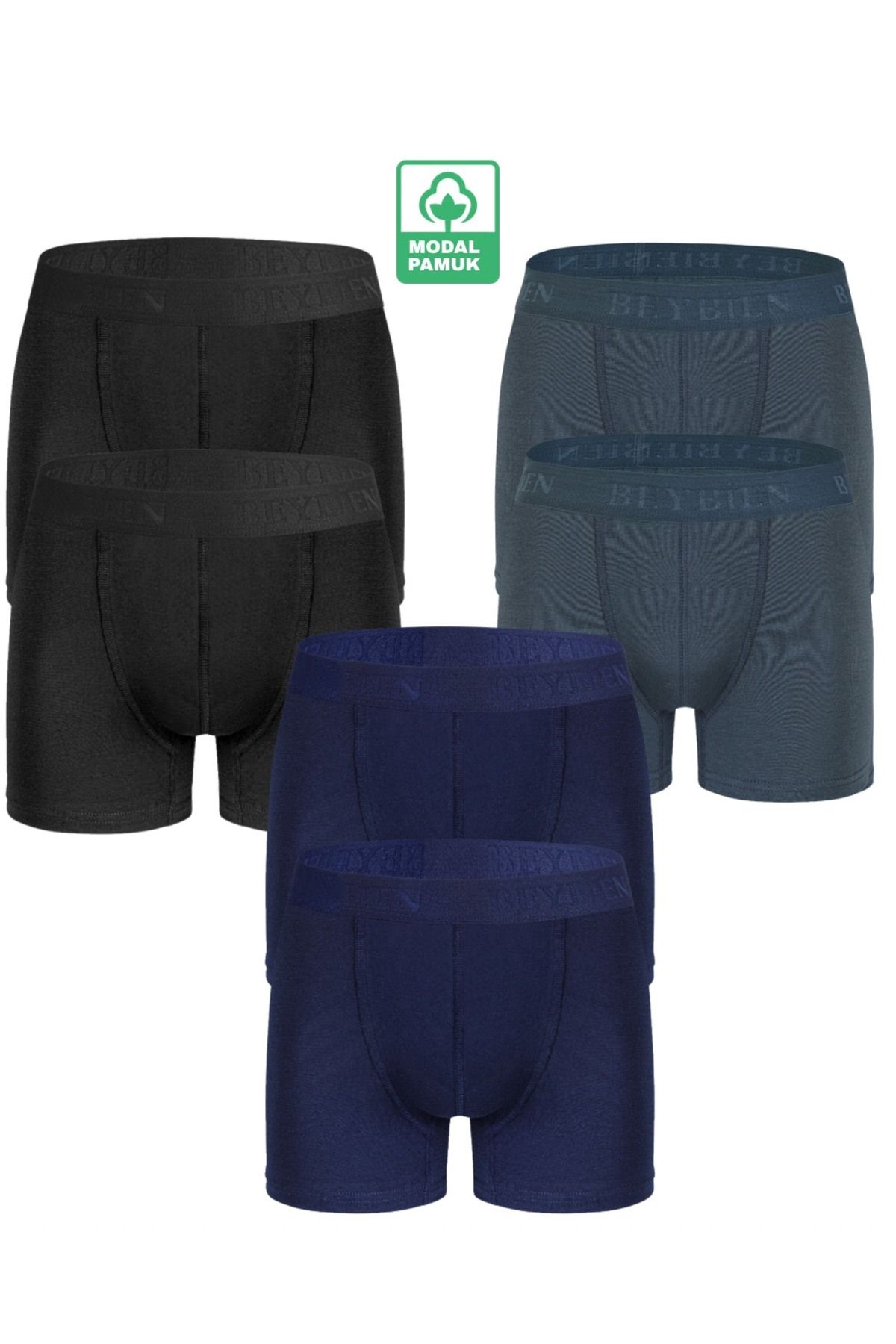 Beybien Erkek 6'lı Modal Pamuklu Boxer