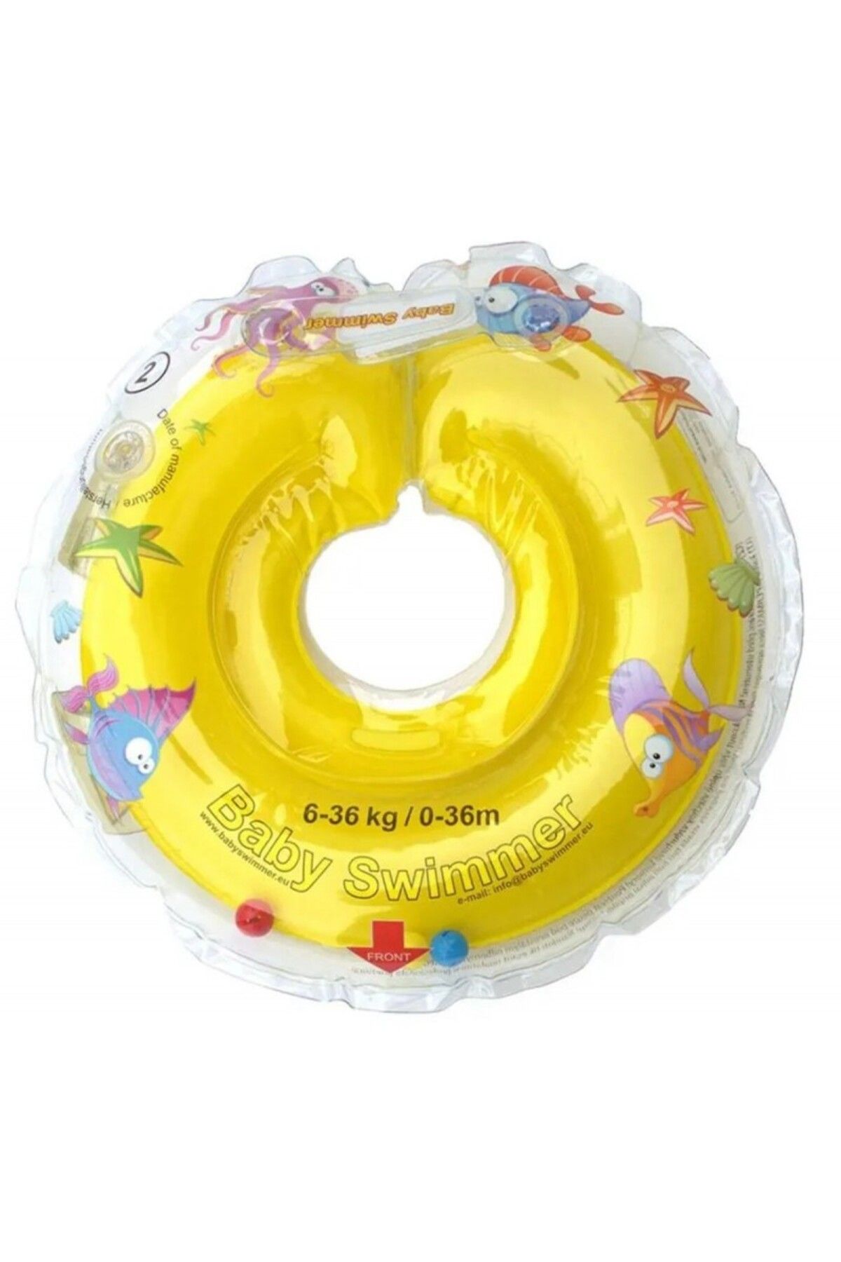 Babyswimmer Inel De Gât Pentru Bebeluși Galben, 6-36 Luni - One Size