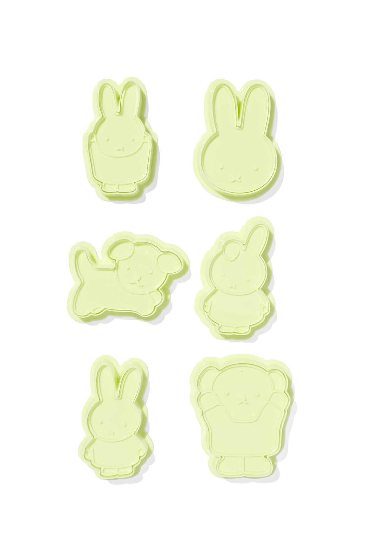 HEMA MIFFY TEMALI 6'LI KURABİYE KALIBI SETİ, DAMGALI