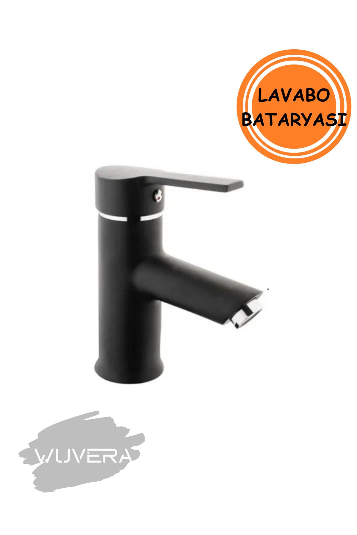 WUVERA Lüks Siyah Lavabo Bataryası – Mat Siyah, Aç-Kapa, Dayanıklı ve Modern