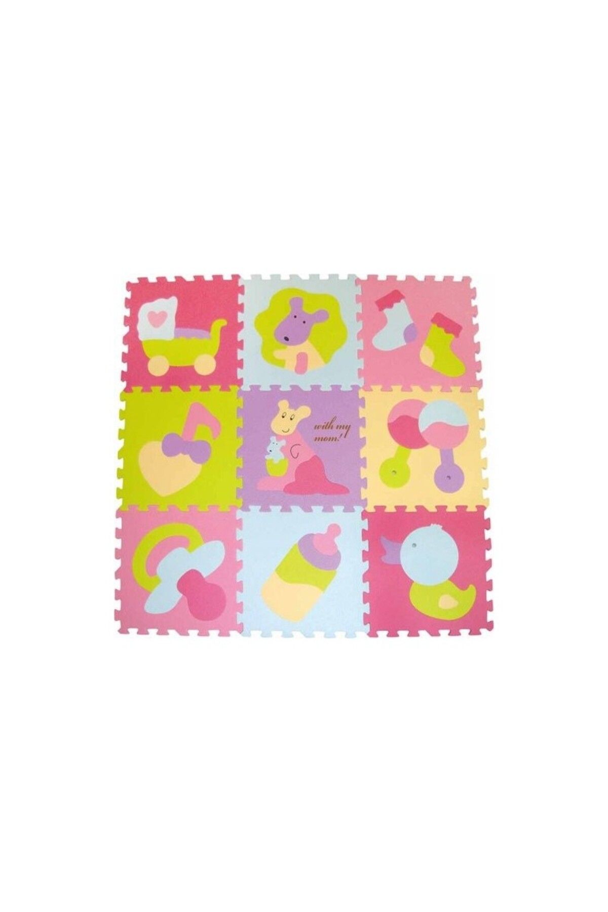 Babymax Babygreat Covoraș Puzzle Cangur Mic 92x92 Cm - One Size