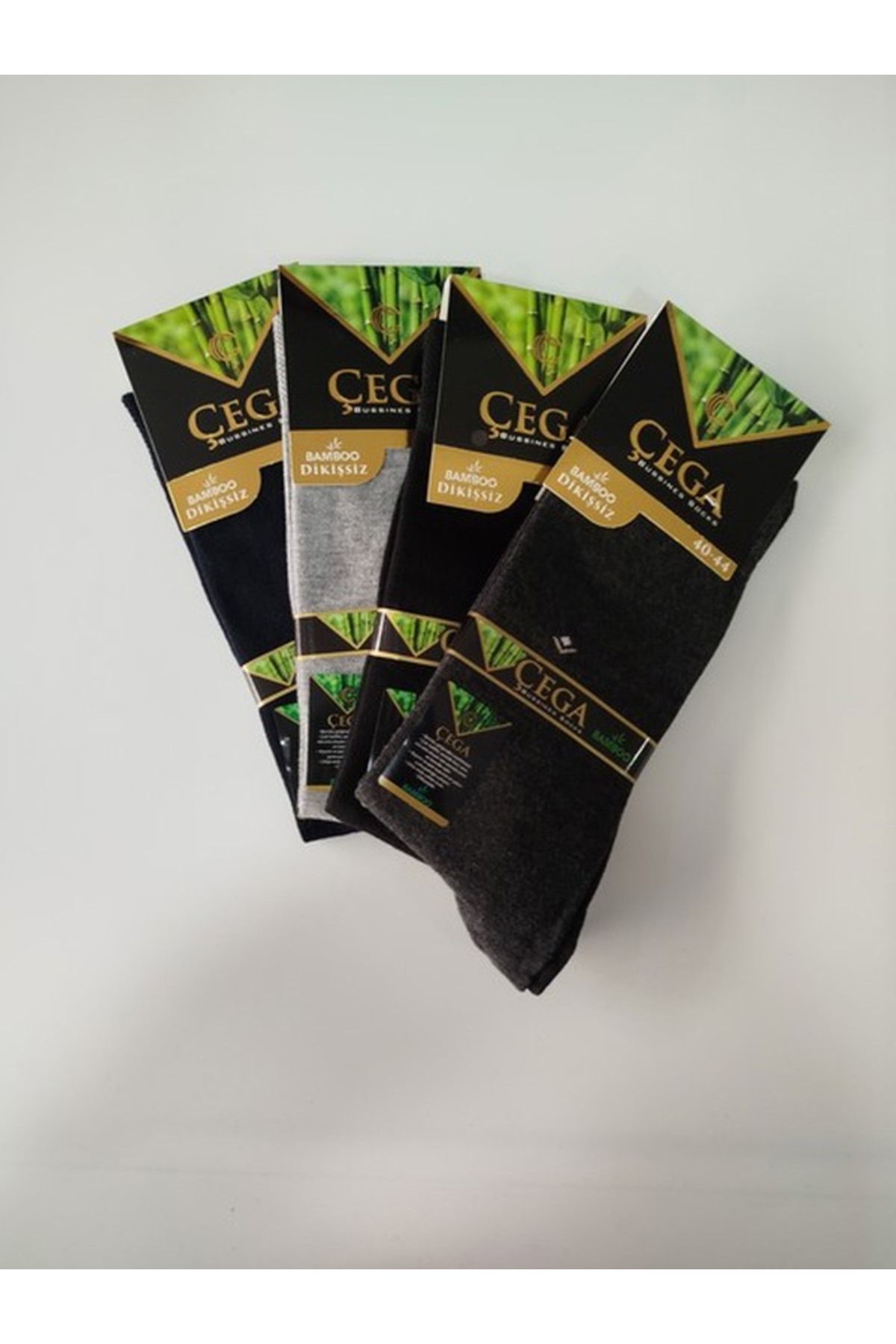 Çega Socks çok renkli küçük desenli dikişsiz 4'lü bambu erkek soket çorap