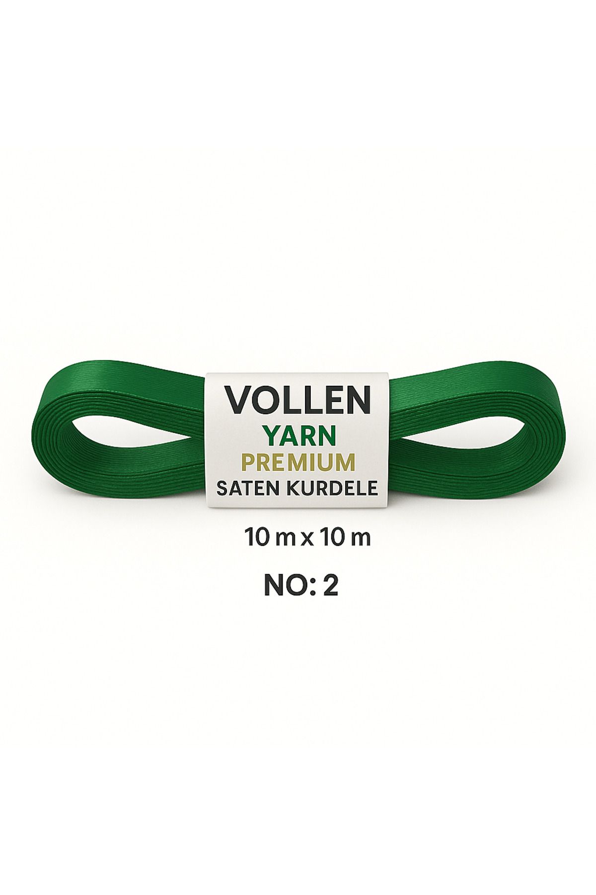 vollen yarn No:2 10 mm 10 mt Saten Kurdele