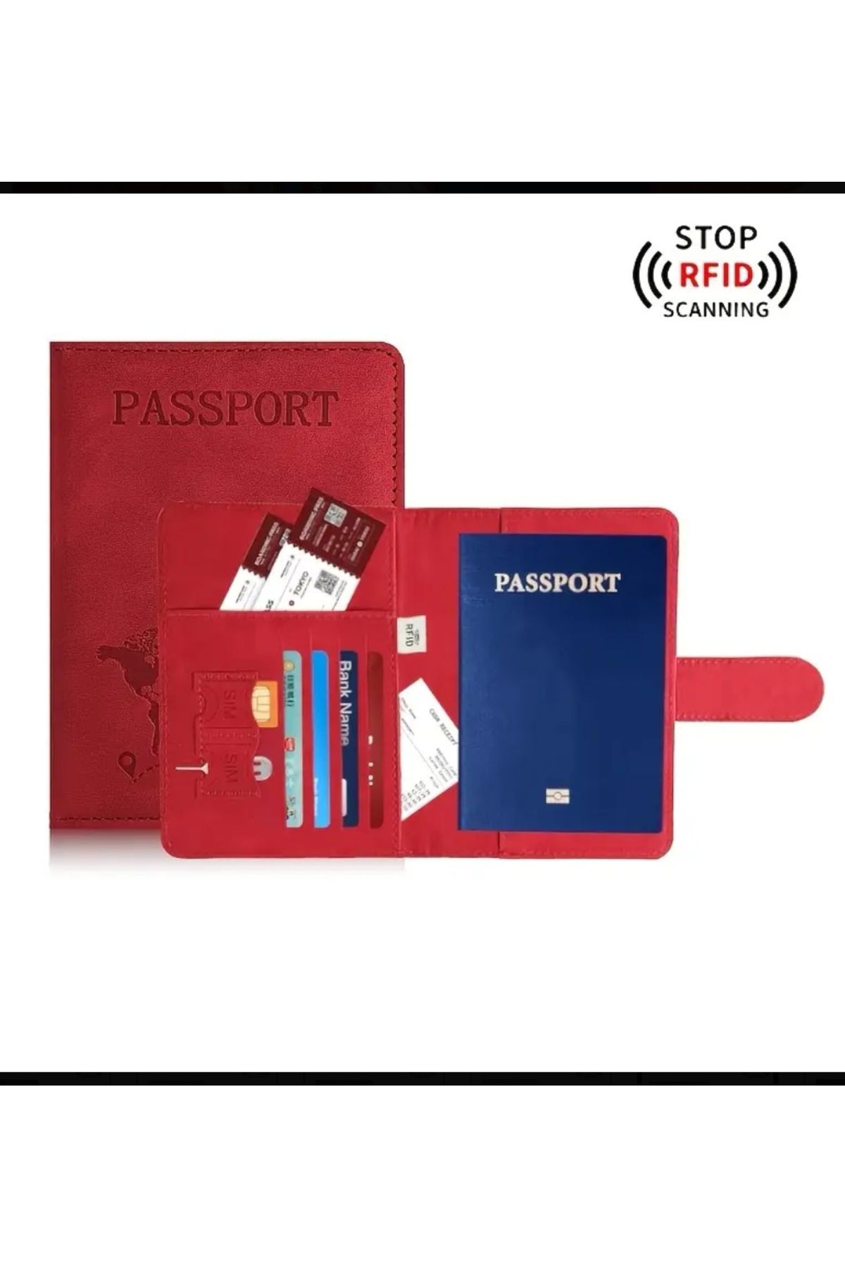 ORGANICYOU YIWU Pasaport Tutucu Süet Rfid Korumalı Pasaport Cüzdanı , Hafif, Manyetik Kapatma