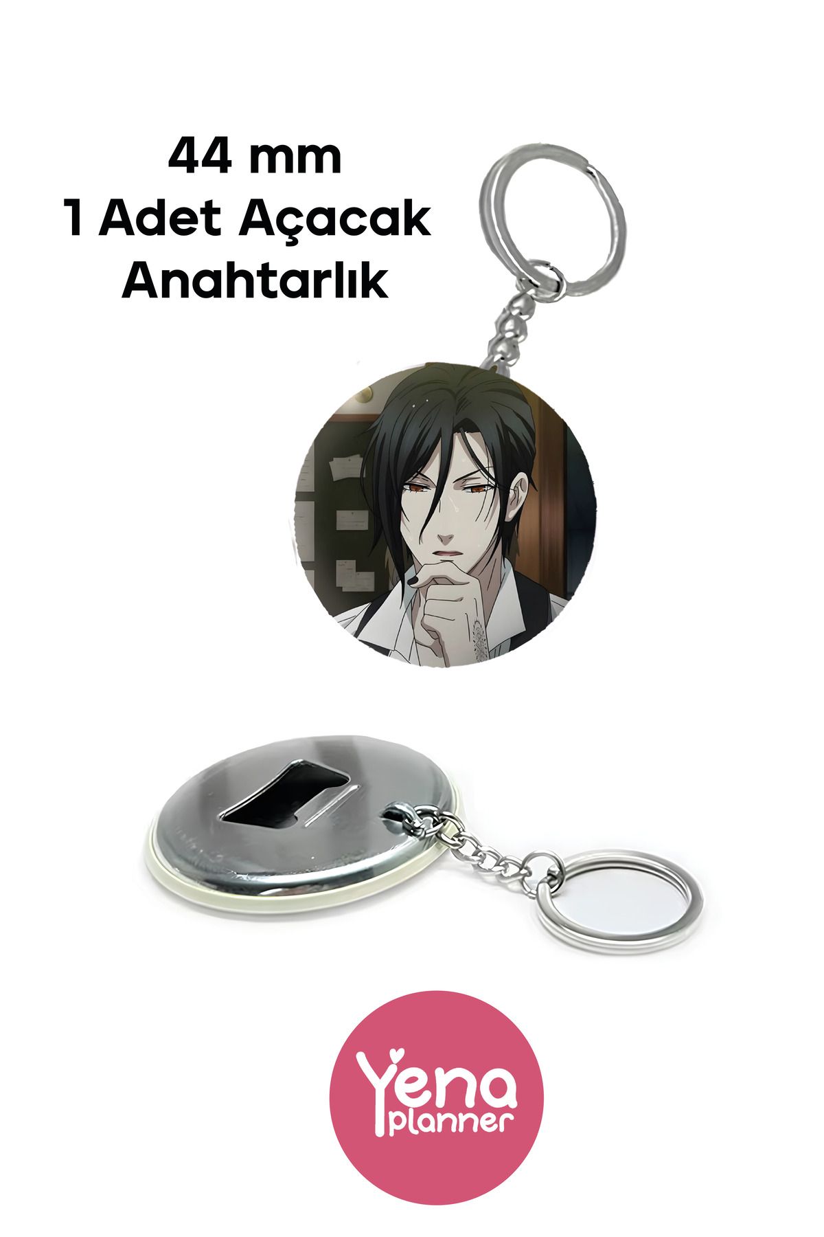 Yenaplanner Black Butler , Kuroshitsuji Çanta Süsü / Rozet Seti / Açacak Anahtarlık