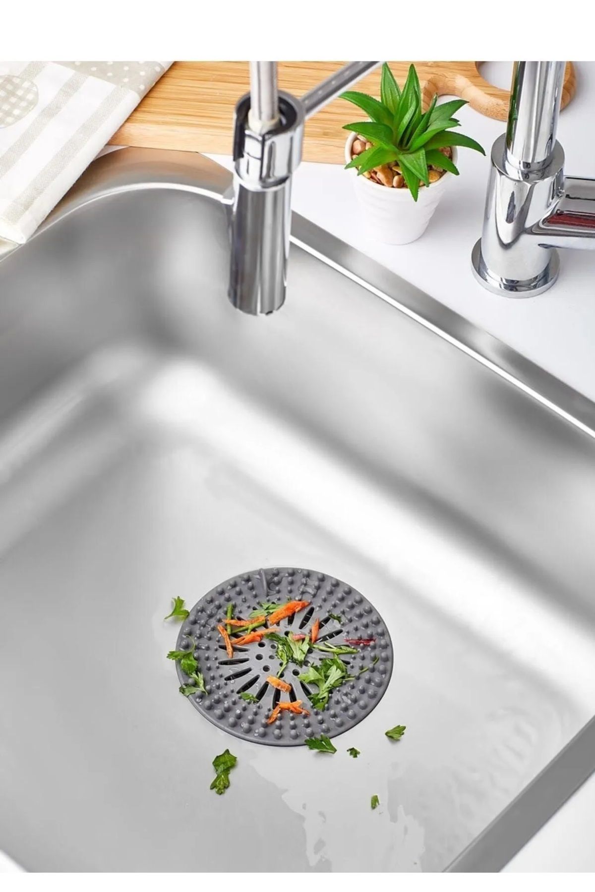 TimeStart Yuvarlak Süzgeç - Lavabo Süzgeci - Küvet Süzgeci