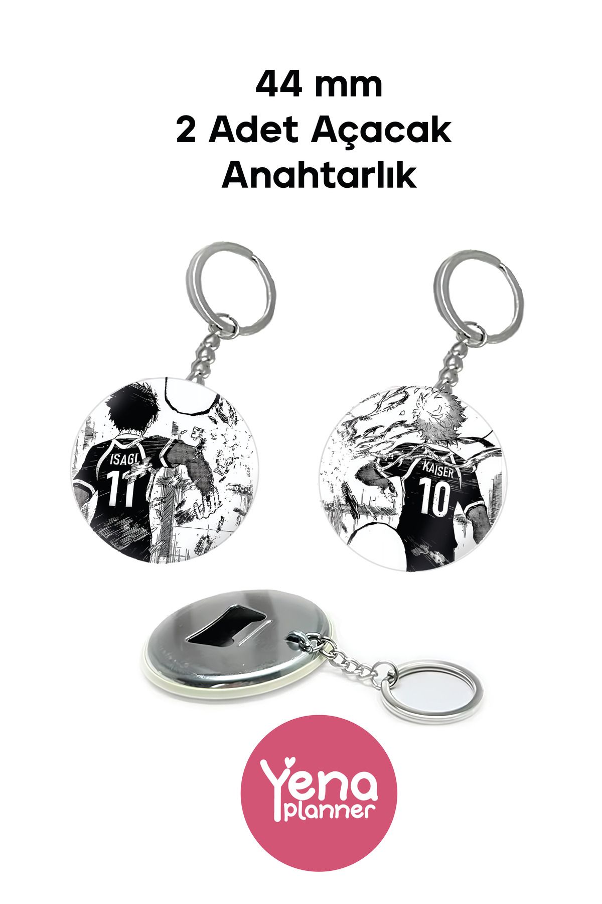 Yenaplanner Blue Lock Çanta Süsü / Rozet Seti / Açacak Anahtarlık