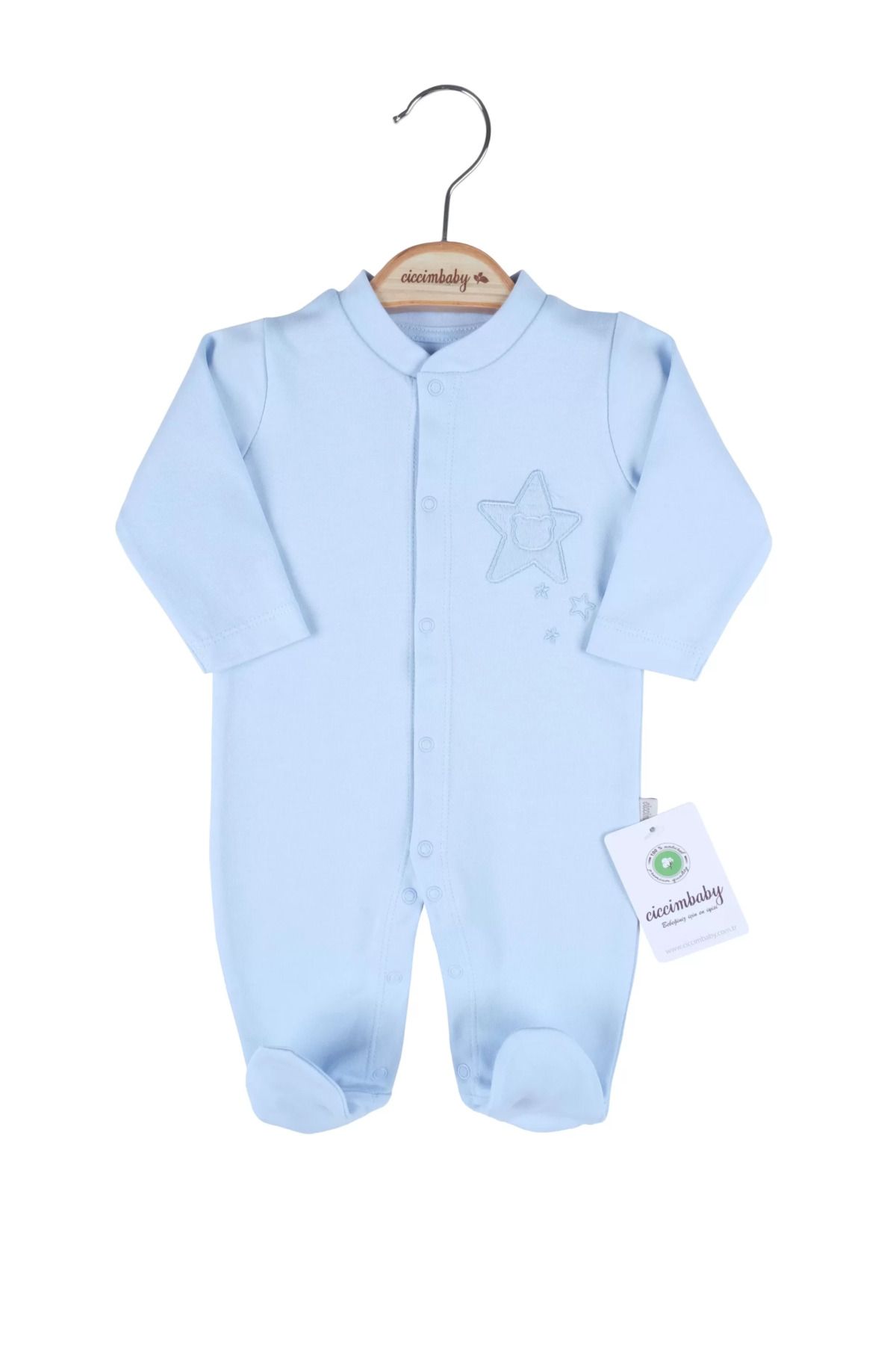 Shop58 Yıldızlı Ayıcık Patikli Tulum Mavi