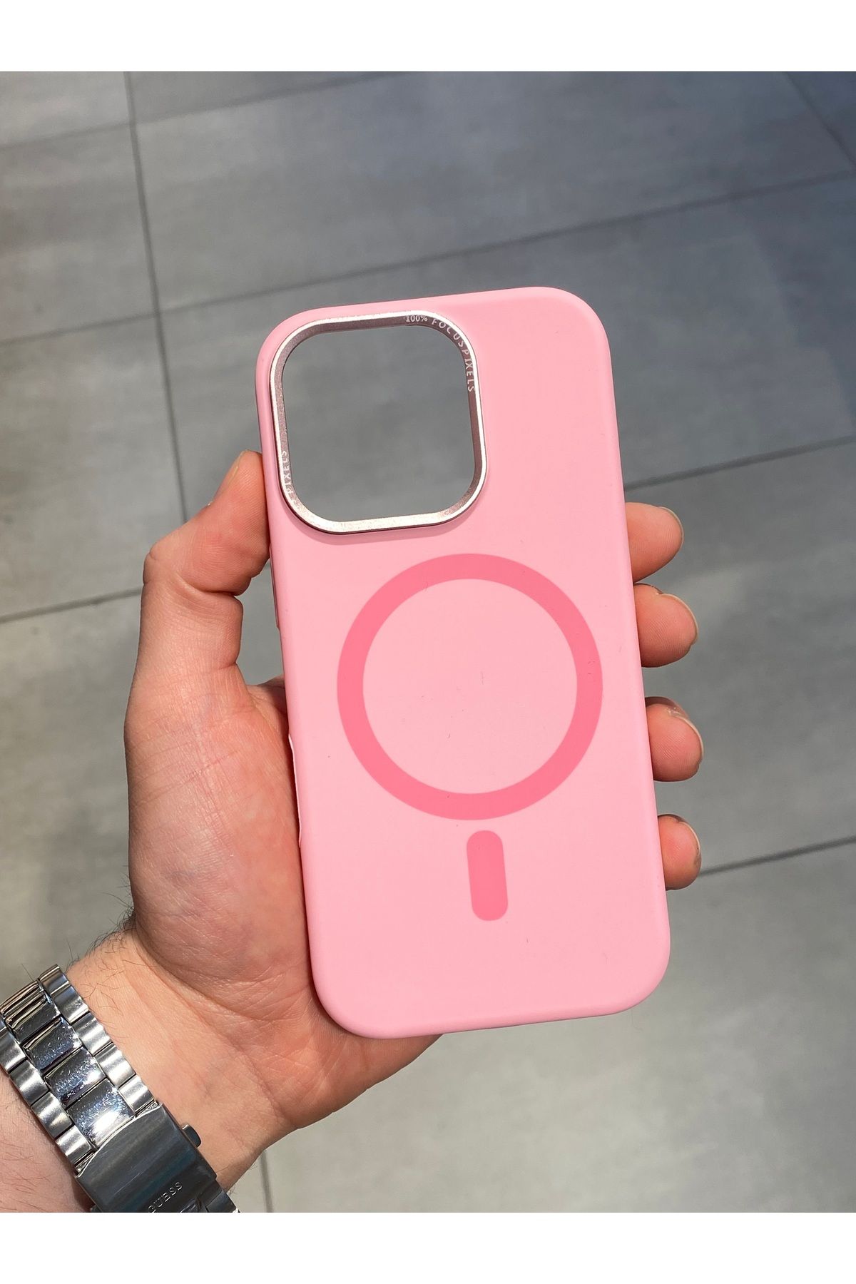 Mee.co İphone 16 Pro Max Uyumlu Magsafe Şarj Destekli İçi Kadife Silikon Kılıf