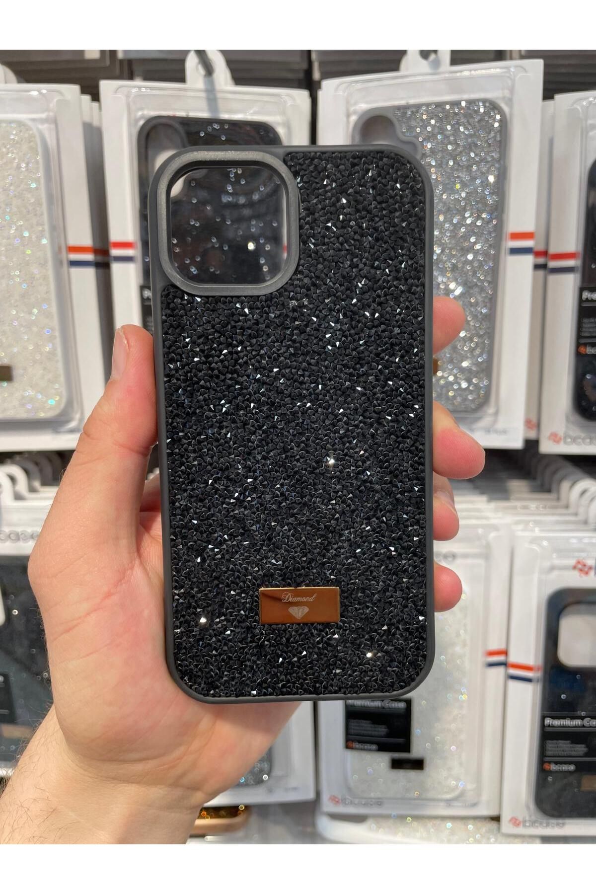 NEXE İPHONE 15 KILIF PIRLANTA TAŞLI DİAMOND PARLAK LÜX ÖZEL KAPAK